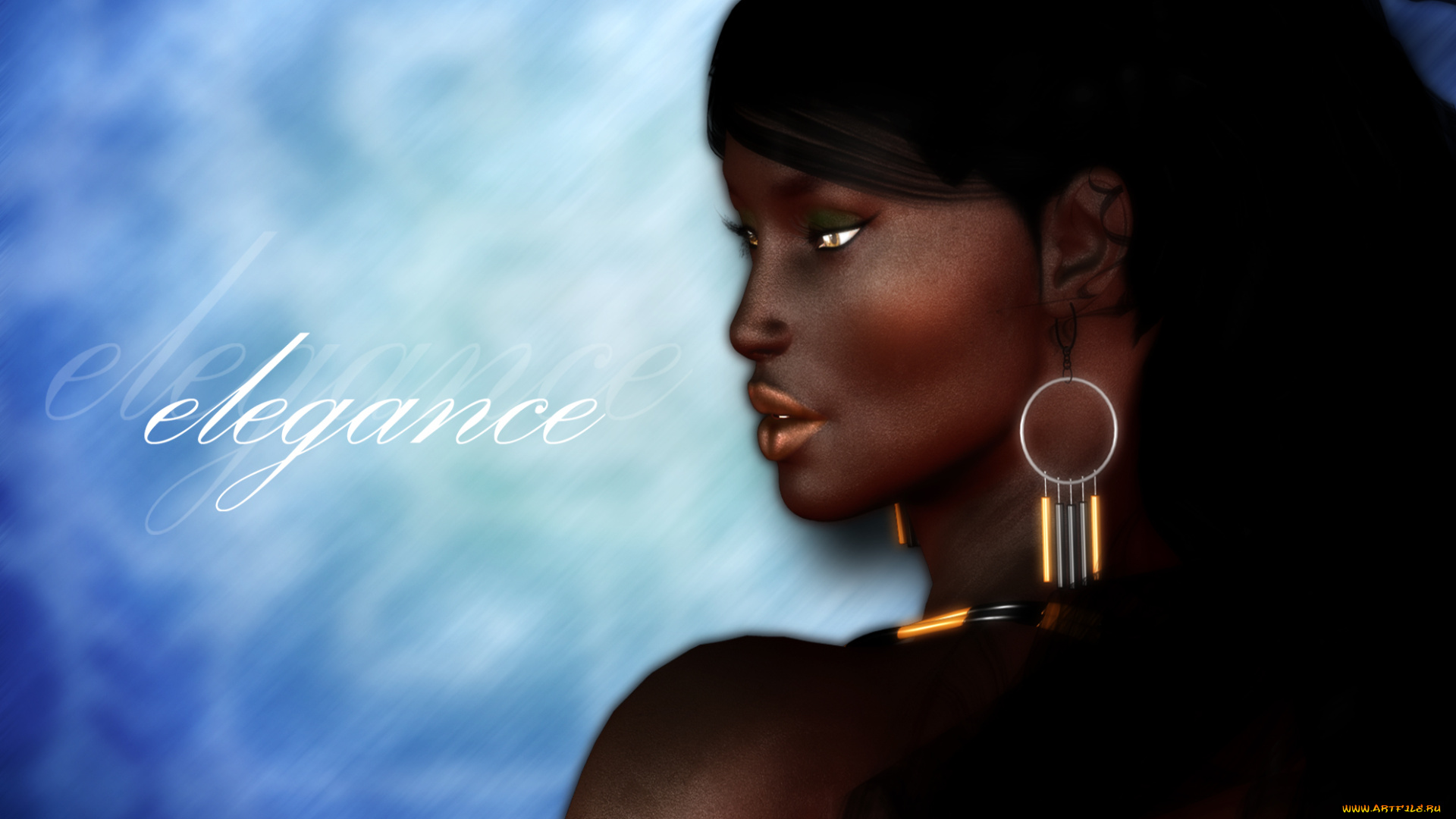 3д, графика, портрет, , portraits, девушка, взгляд, фон