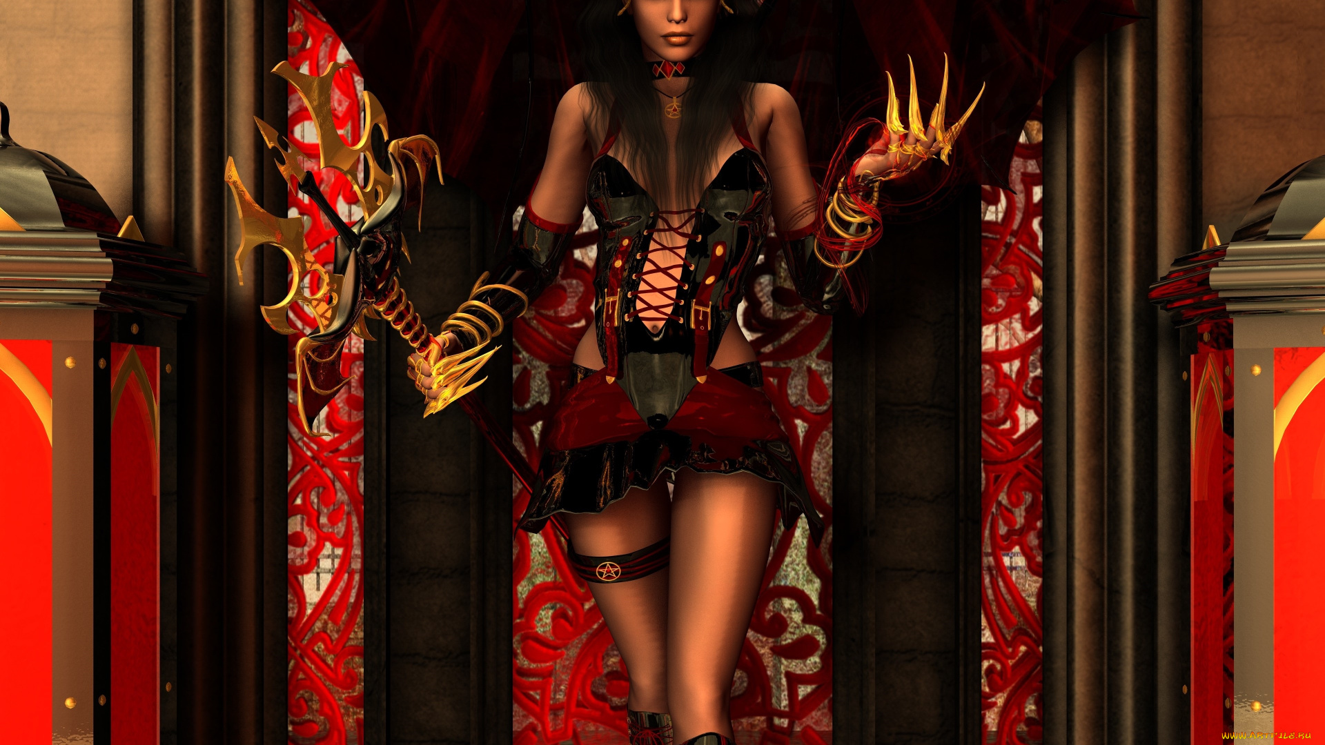 3д, графика, существа, , creatures, фон, взгляд, кастаника