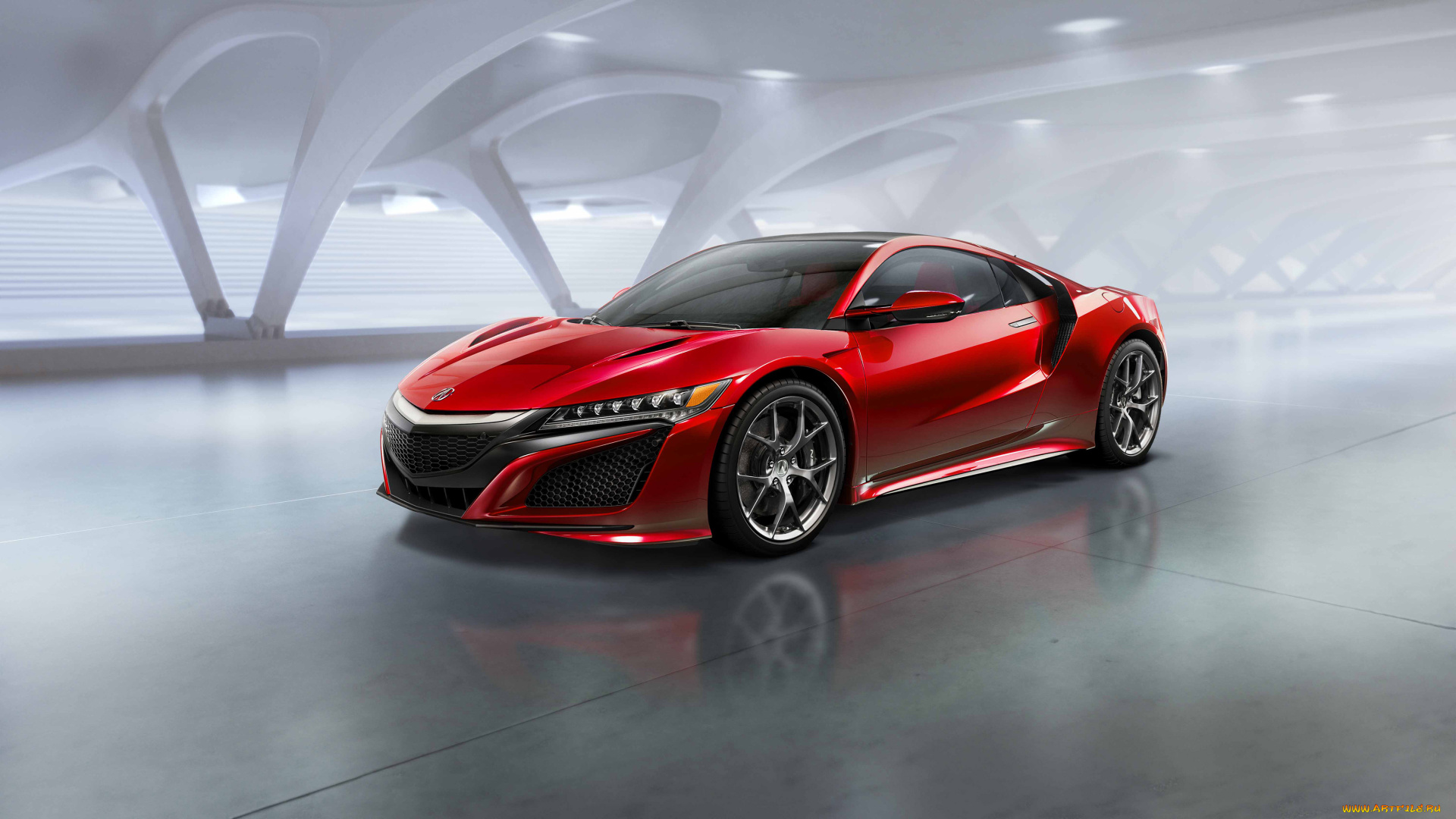 автомобили, acura, красный, nsx, 2016г