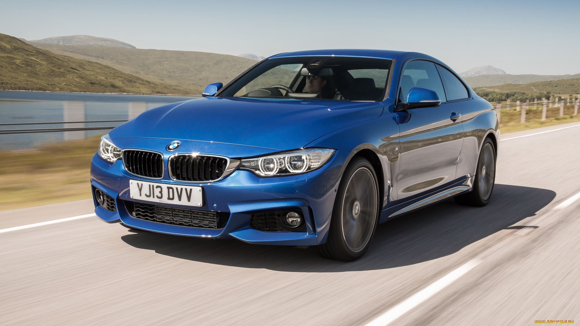 автомобили, bmw, coupе, m, синий, 435i, uk-spec, package, sport, f32, 2013г