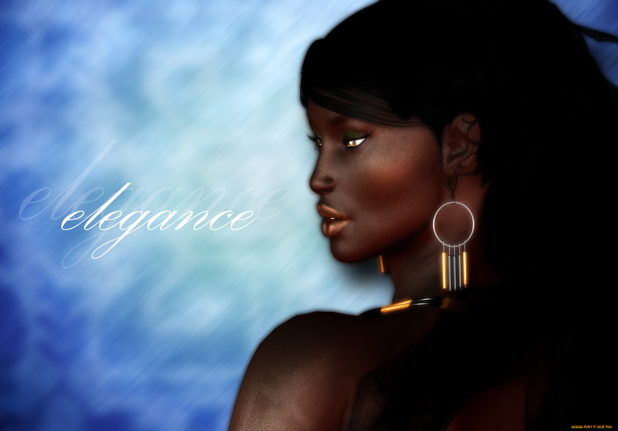 3д, графика, портрет, , portraits, девушка, взгляд, фон