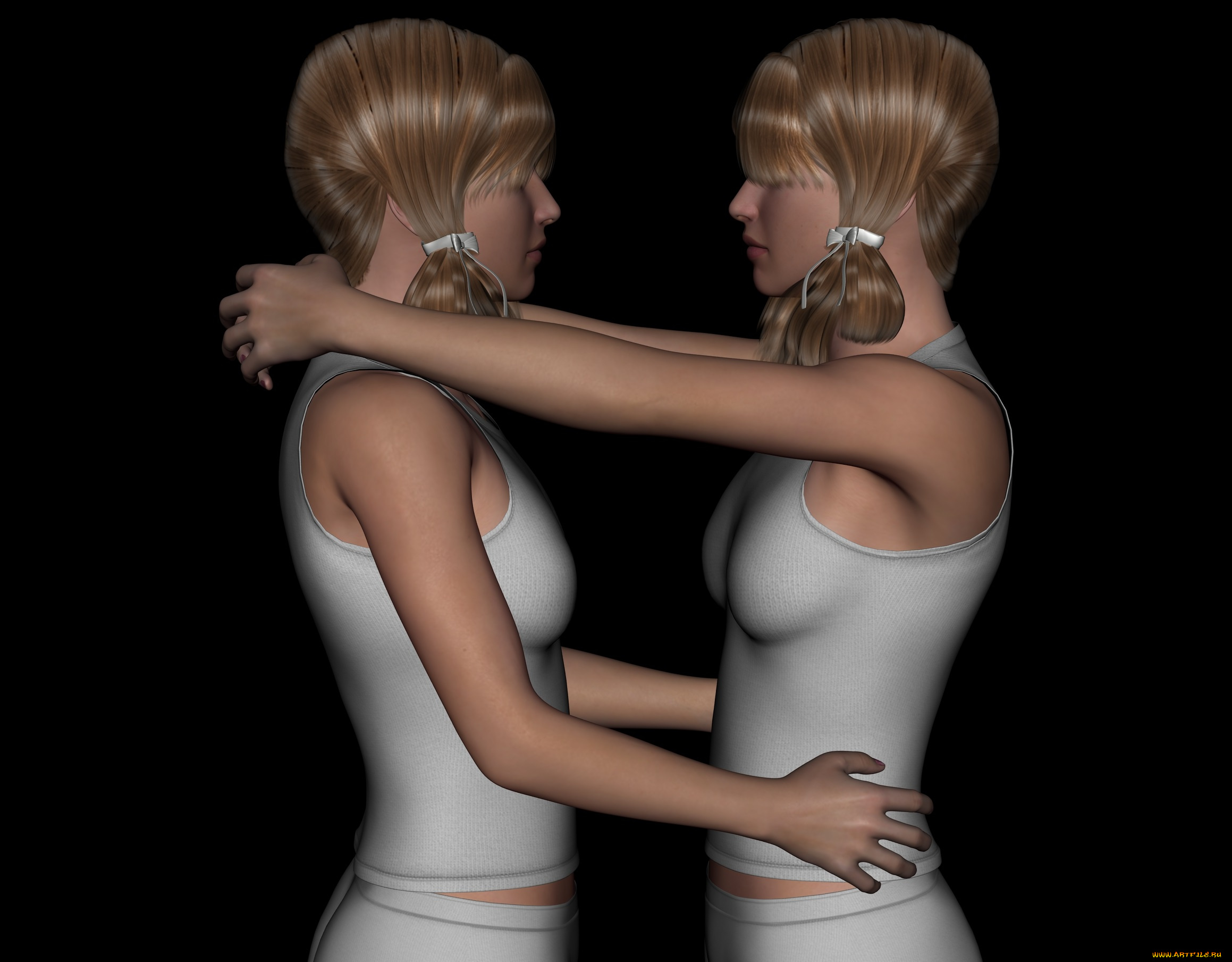 3д, графика, люди, , people, девушки, фон, взгляд