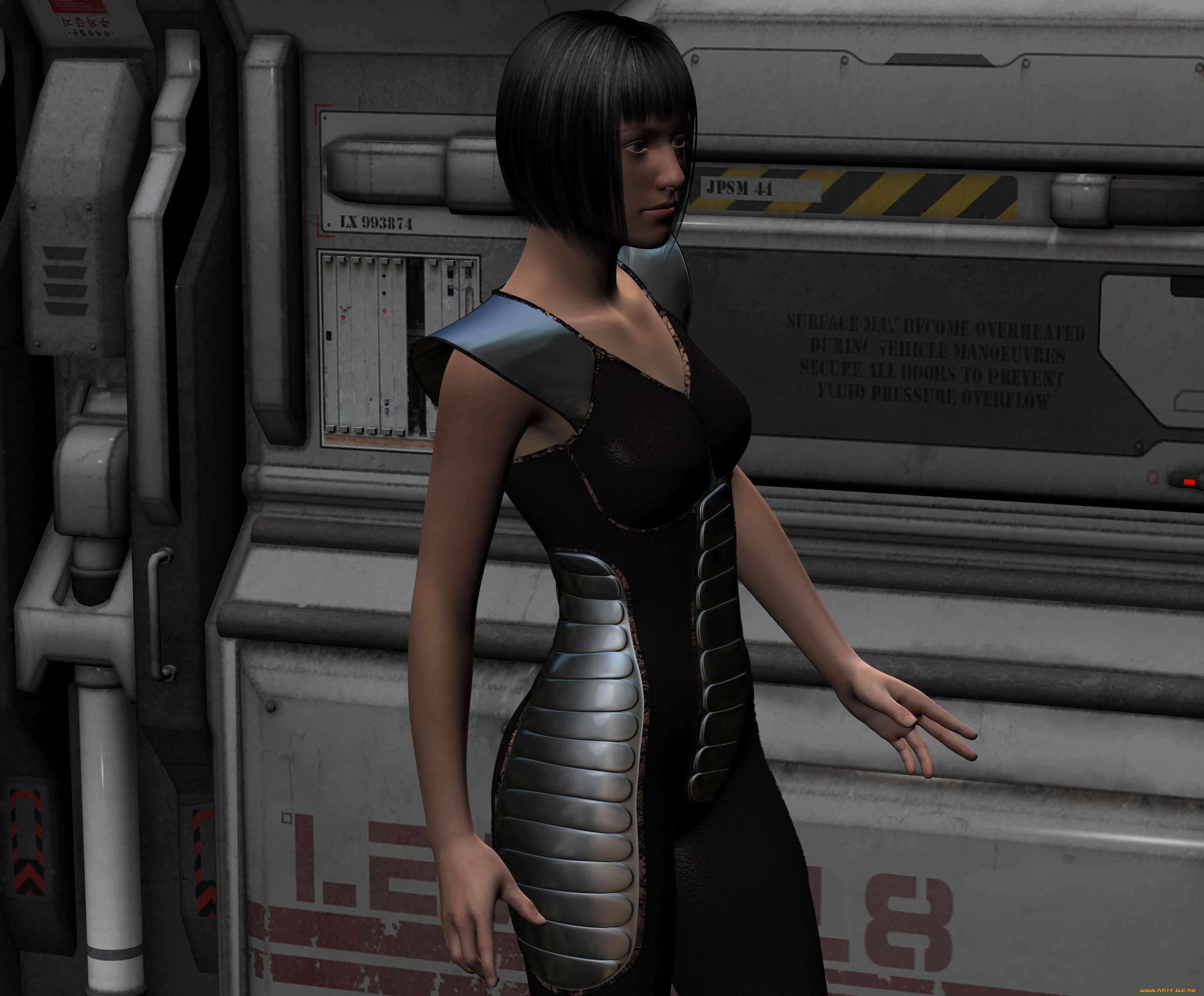 3д, графика, фантазия, , fantasy, девушка, взгляд, фон