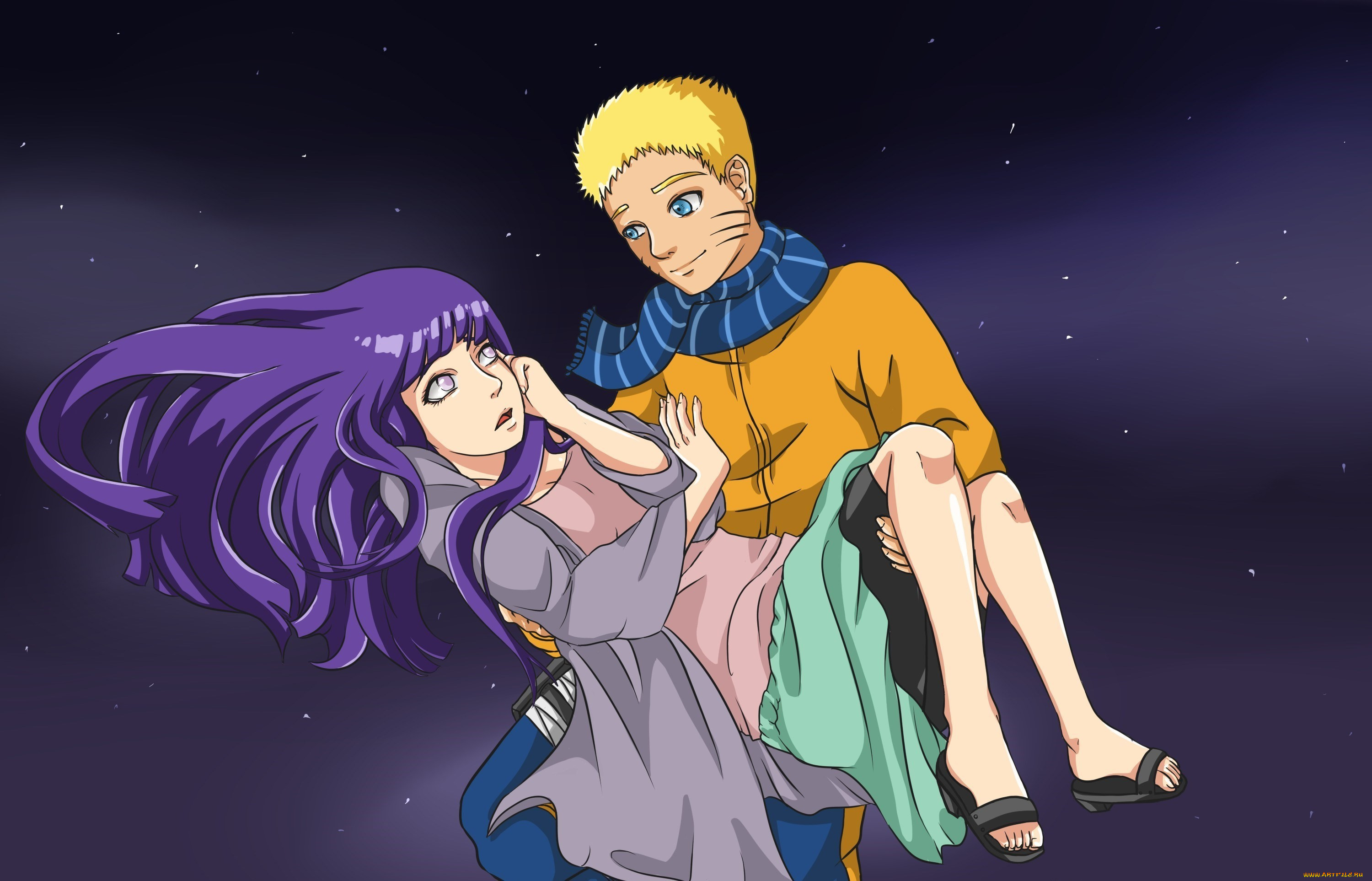 рисованное, -, , , аниме, хината, парень, девушка, наруто, романтика, пара