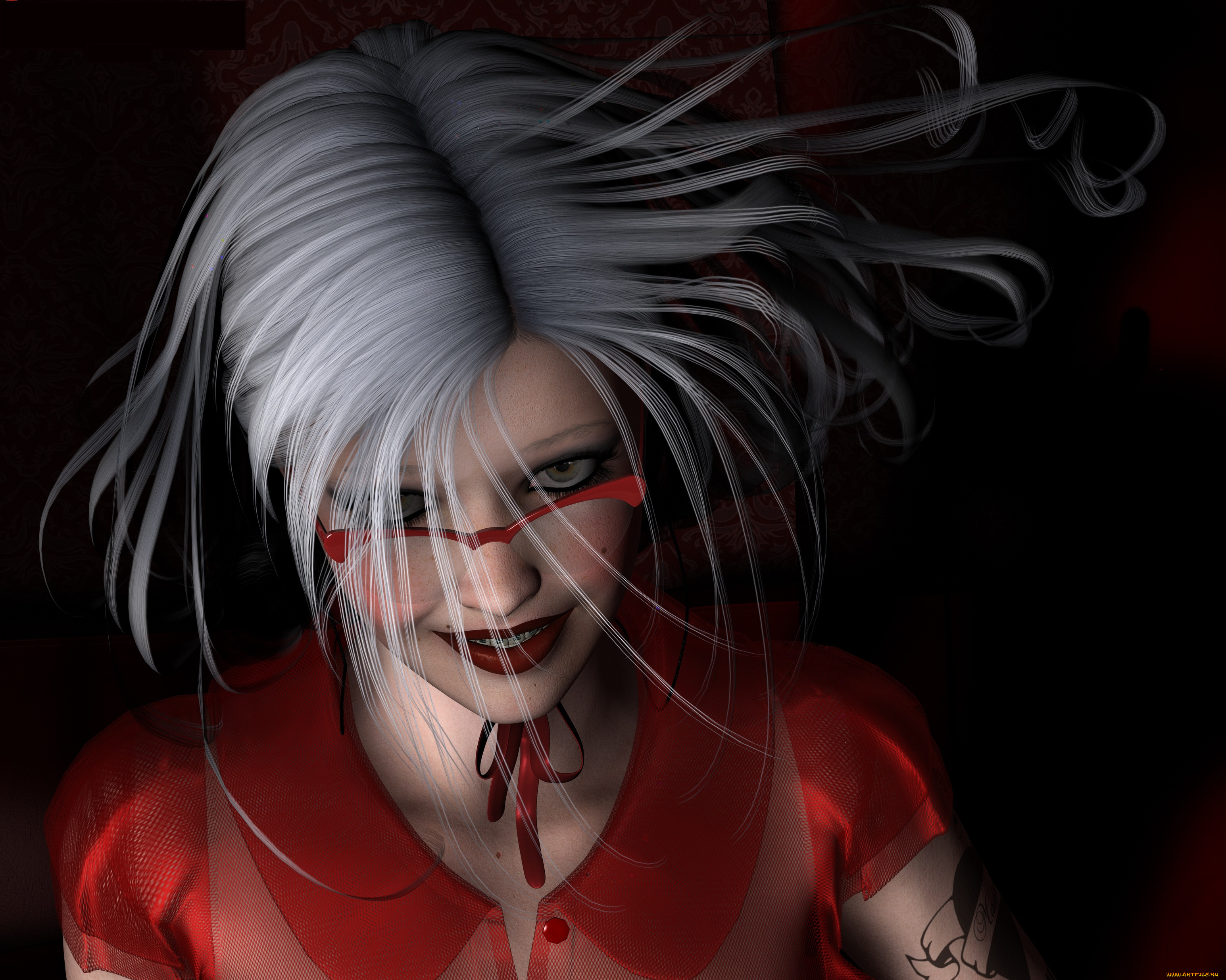 3д, графика, люди, , people, девушка, взгляд, фон