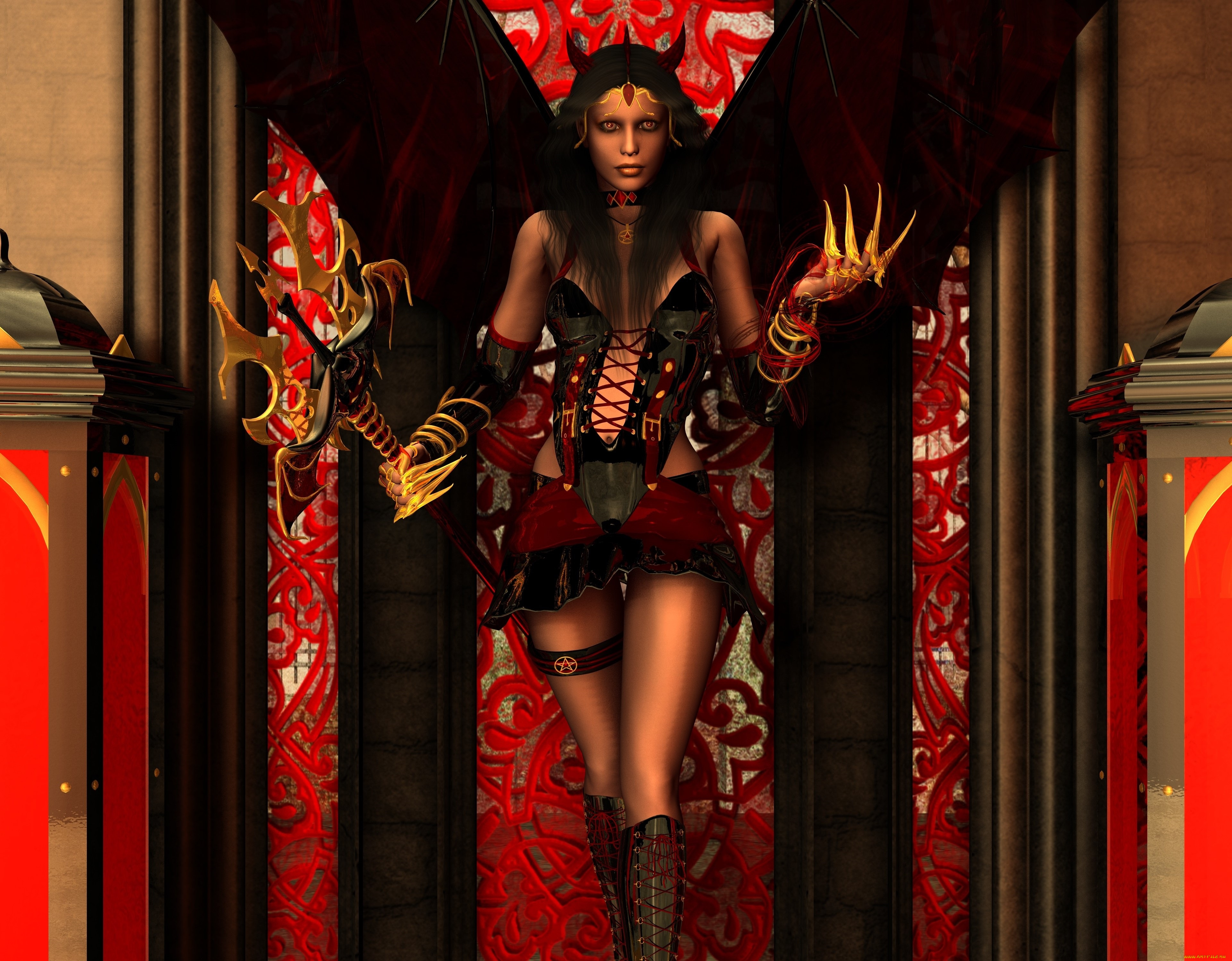 3д, графика, существа, , creatures, фон, взгляд, кастаника