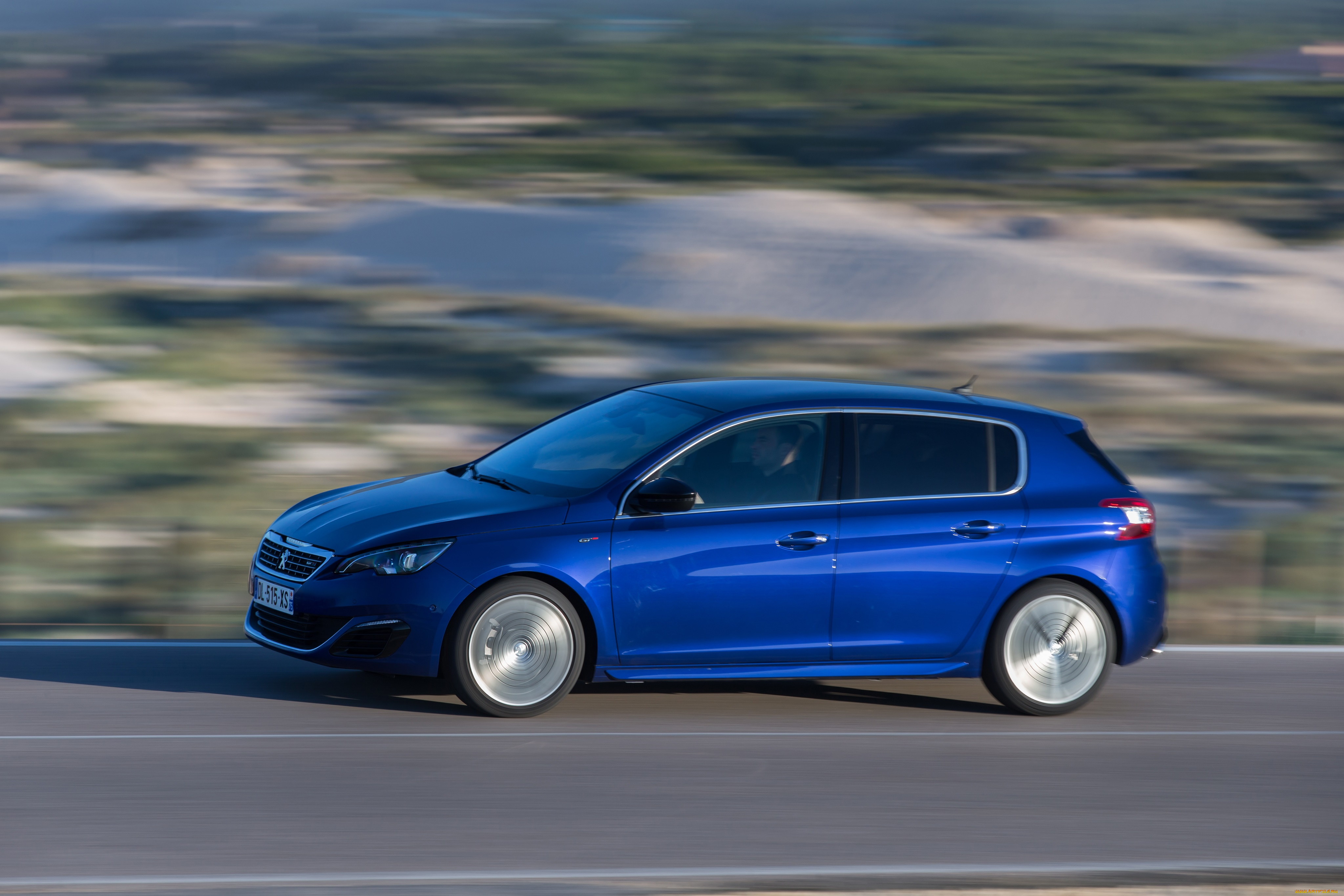 автомобили, peugeot, gt, синий, 308, 2014г