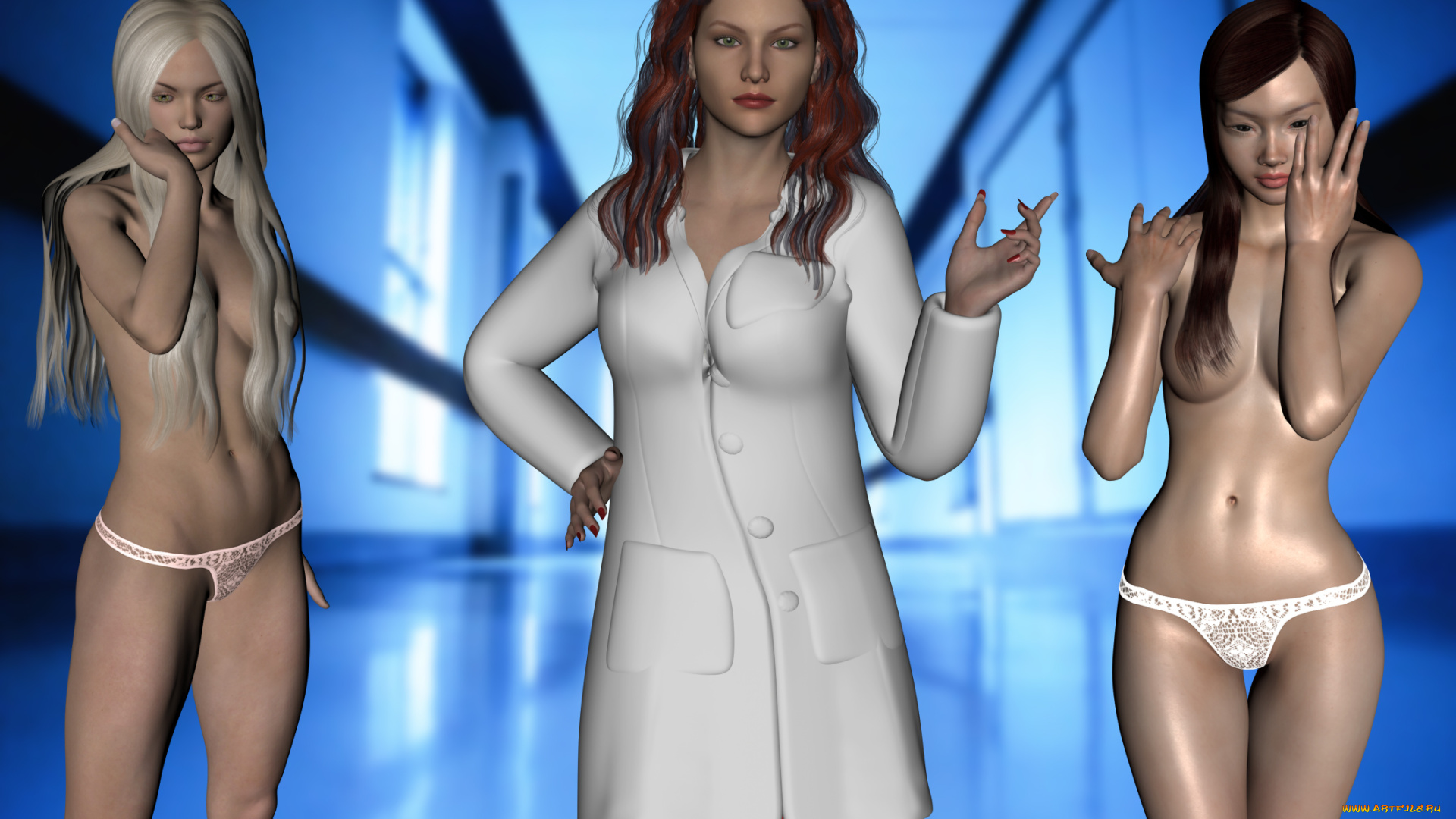 3д, графика, люди, , people, фон, взгляд, девушки