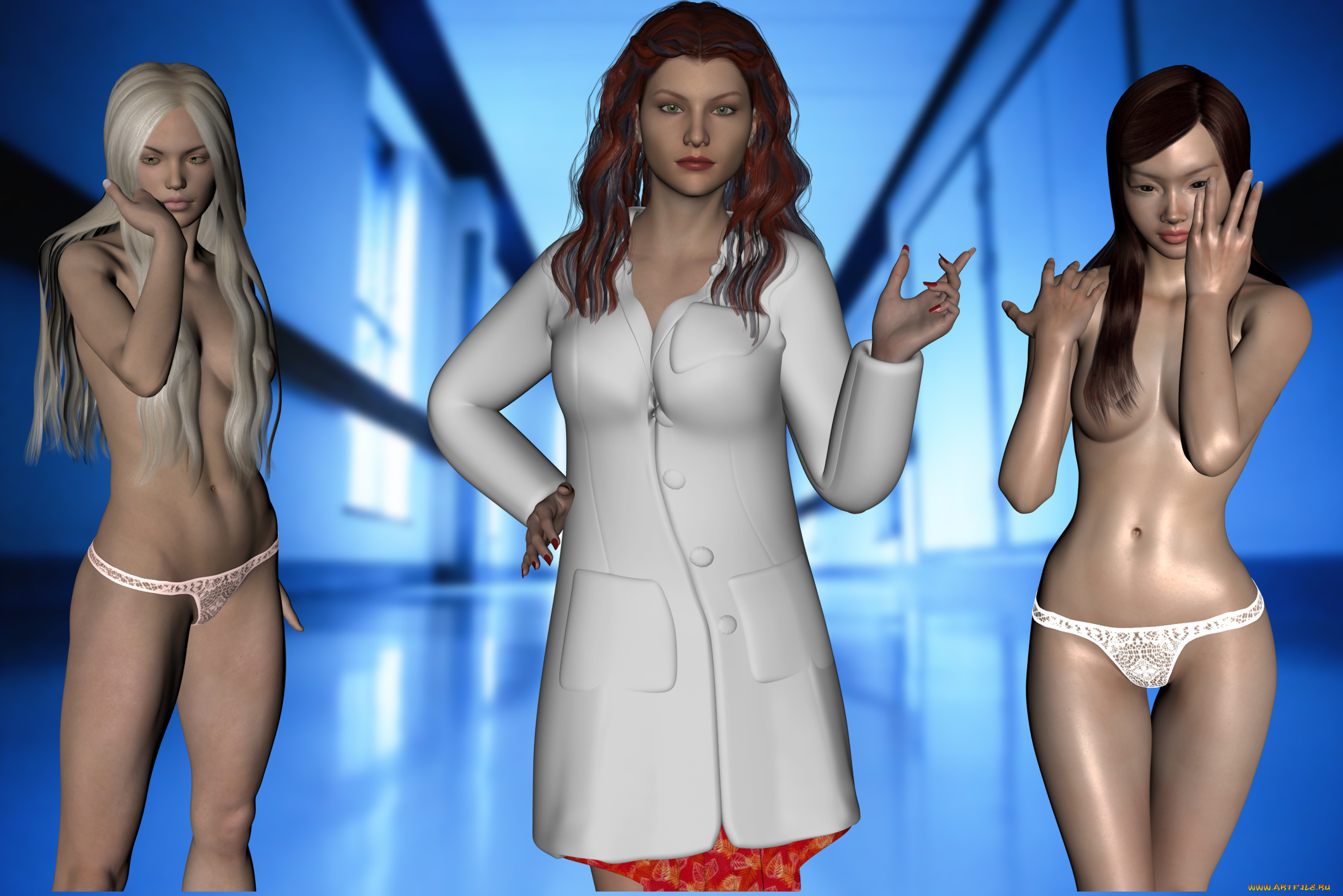 3д, графика, люди, , people, фон, взгляд, девушки