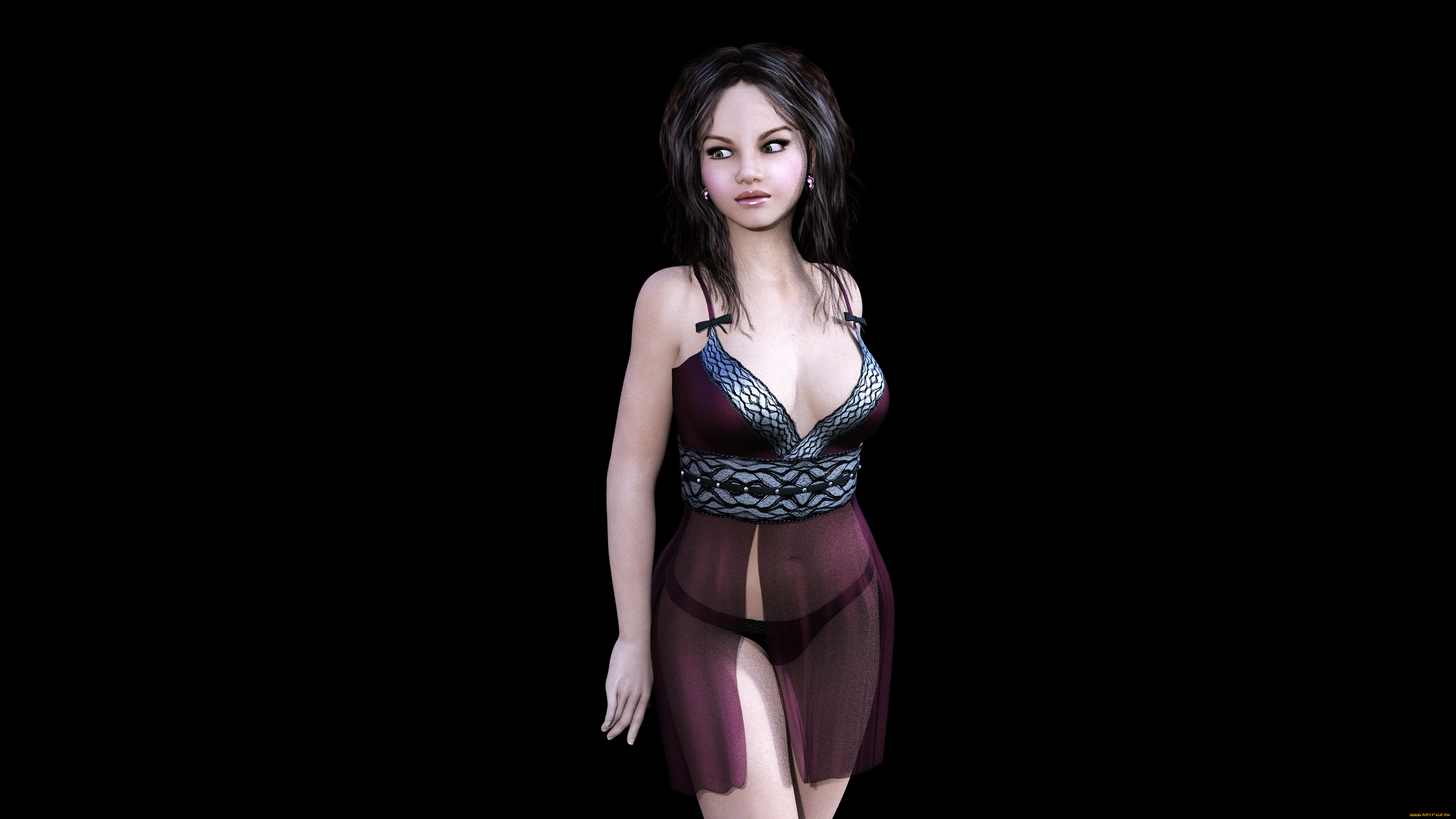 3д, графика, люди, , people, взгляд, фон, девушка