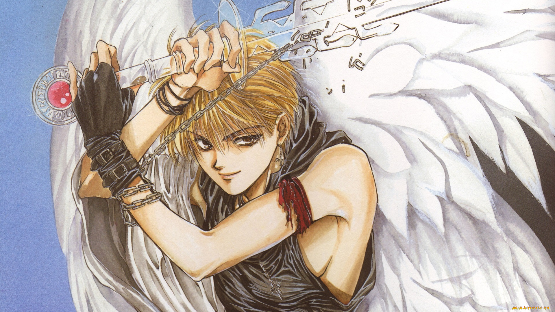 аниме, angel, sanctuary, ангел