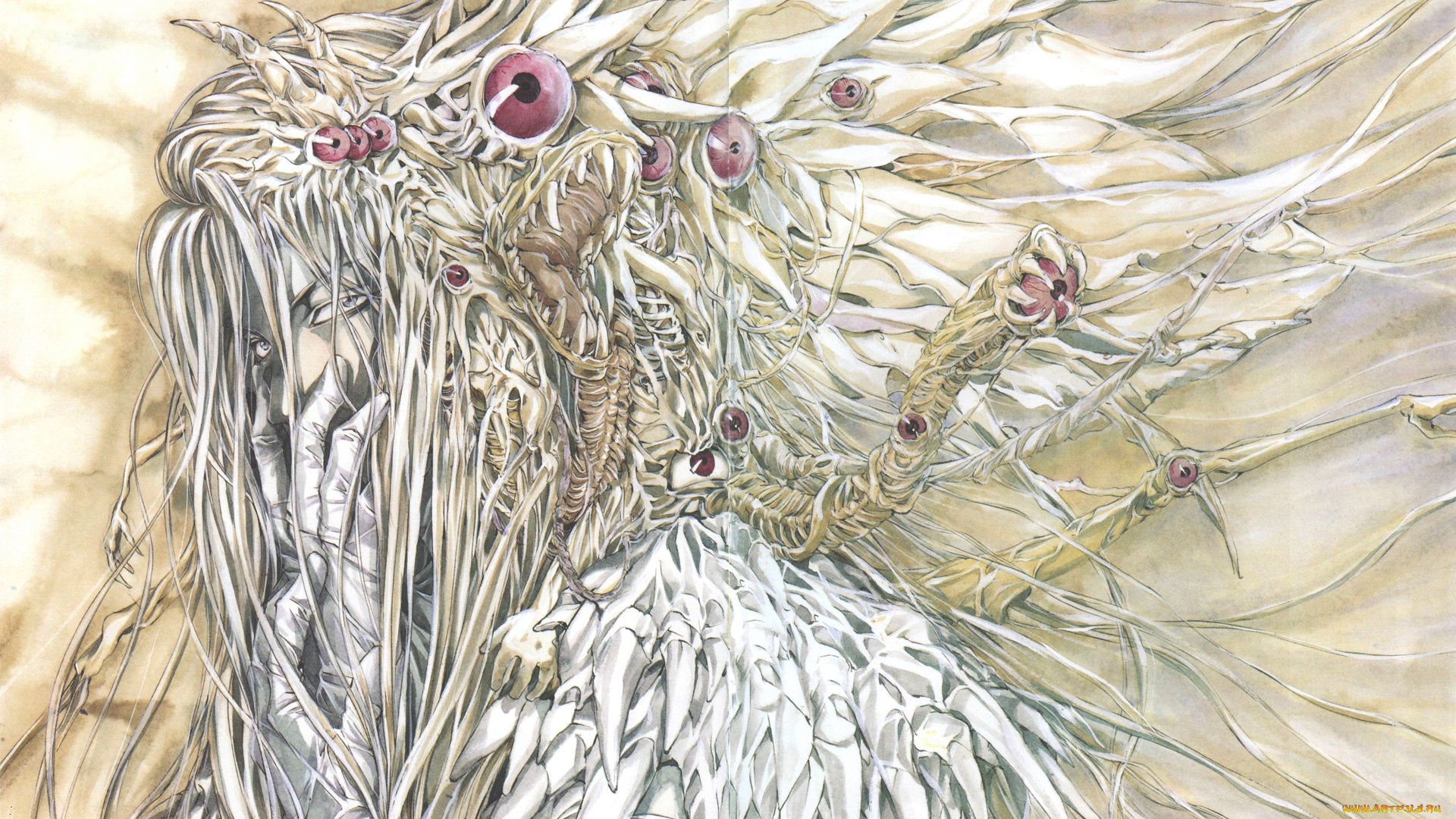 аниме, angel, sanctuary, монстр