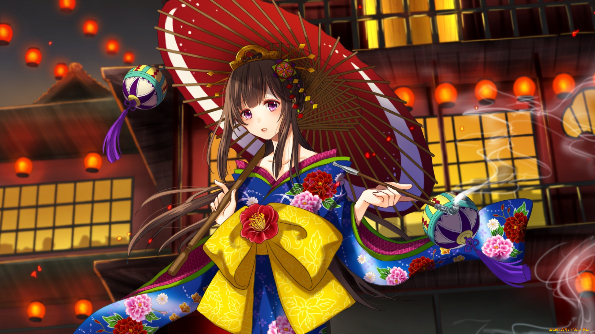 аниме, город, , улицы, , здания, взгляд, фон, девушка