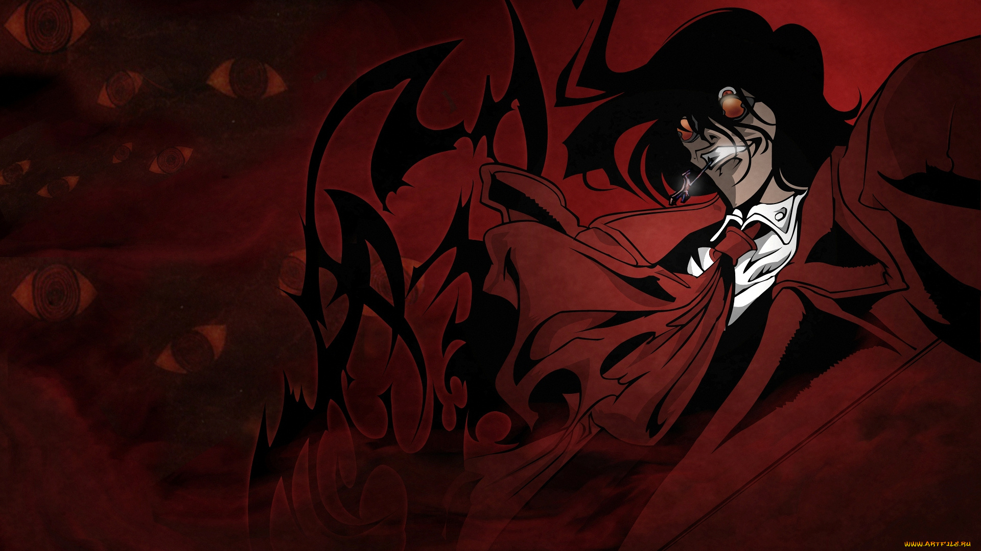 аниме, hellsing, дракула, vampire, dracula, алукард, вампир, alucard