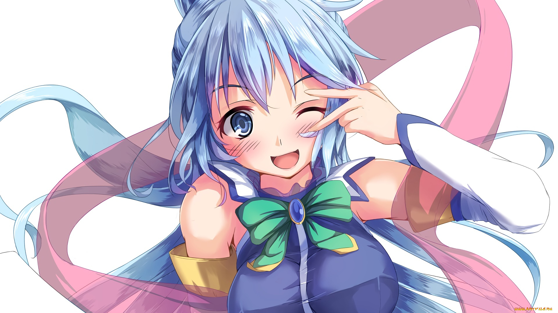 аниме, kono, subarashii, sekai, ni, shukufuku, wo, девушка, взгляд, фон