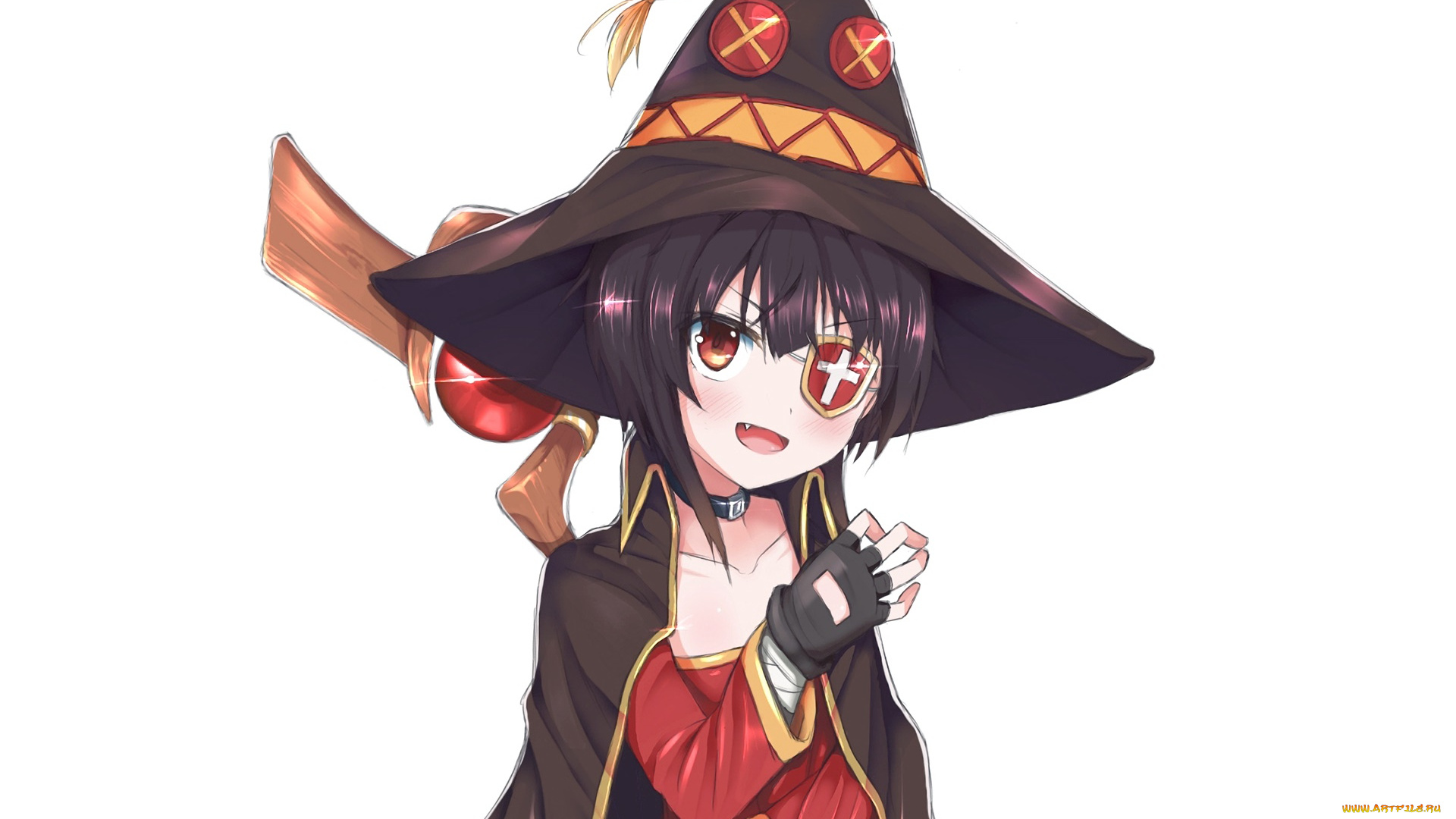 аниме, kono, subarashii, sekai, ni, shukufuku, wo, девушка, взгляд, фон