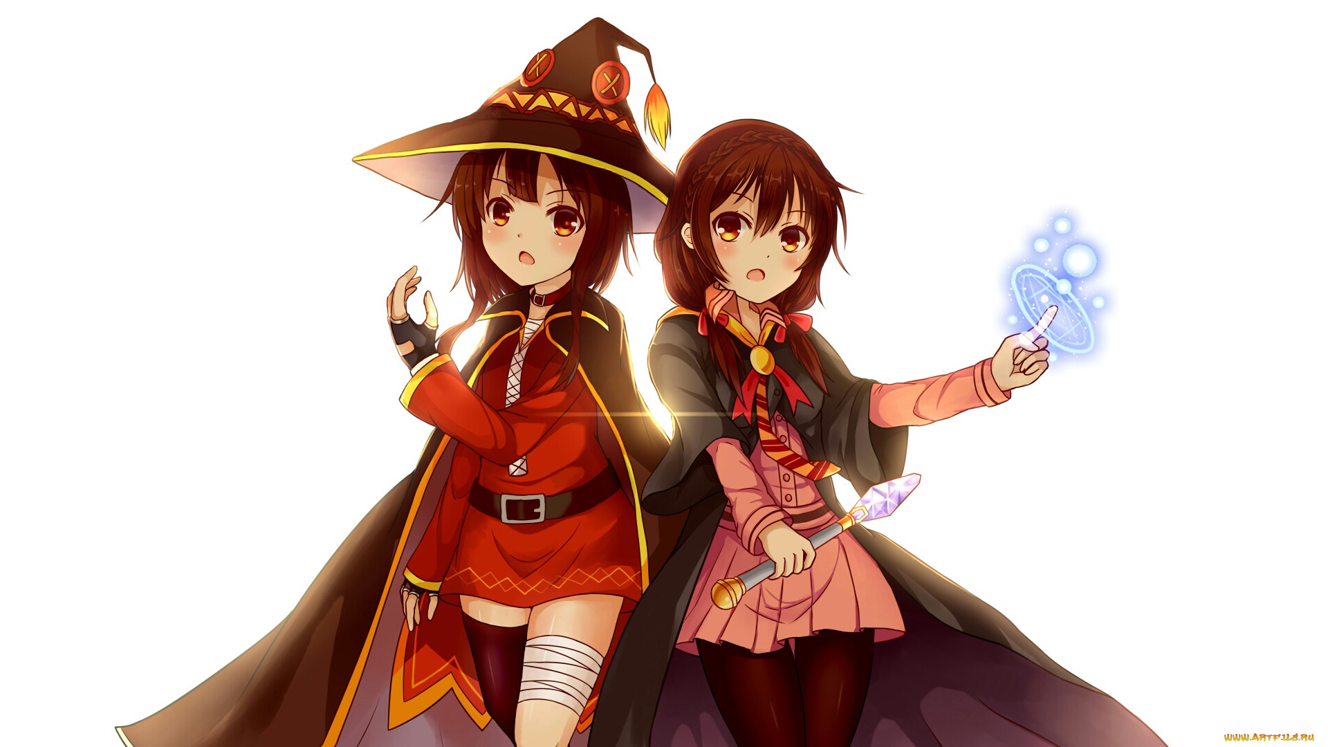 аниме, kono, subarashii, sekai, ni, shukufuku, wo, девушка, взгляд, фон