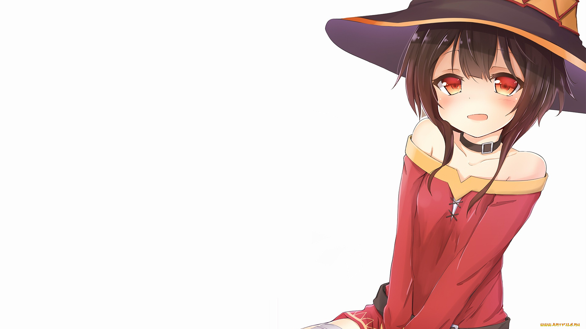 аниме, kono, subarashii, sekai, ni, shukufuku, wo, девушка, взгляд, фон