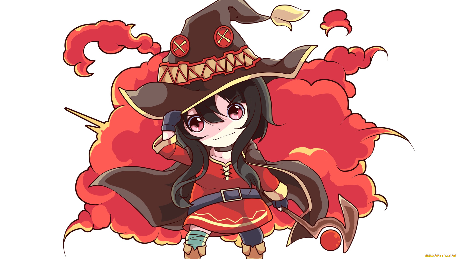 аниме, kono, subarashii, sekai, ni, shukufuku, wo, девушка, взгляд, фон