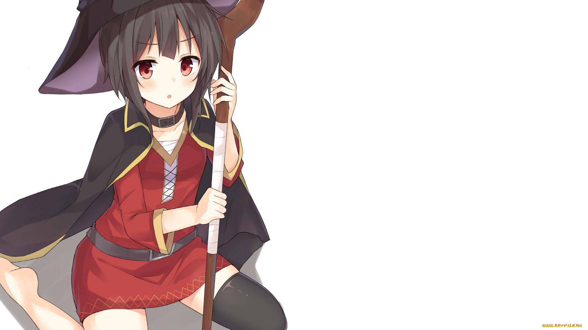 аниме, kono, subarashii, sekai, ni, shukufuku, wo, девушка, взгляд, фон