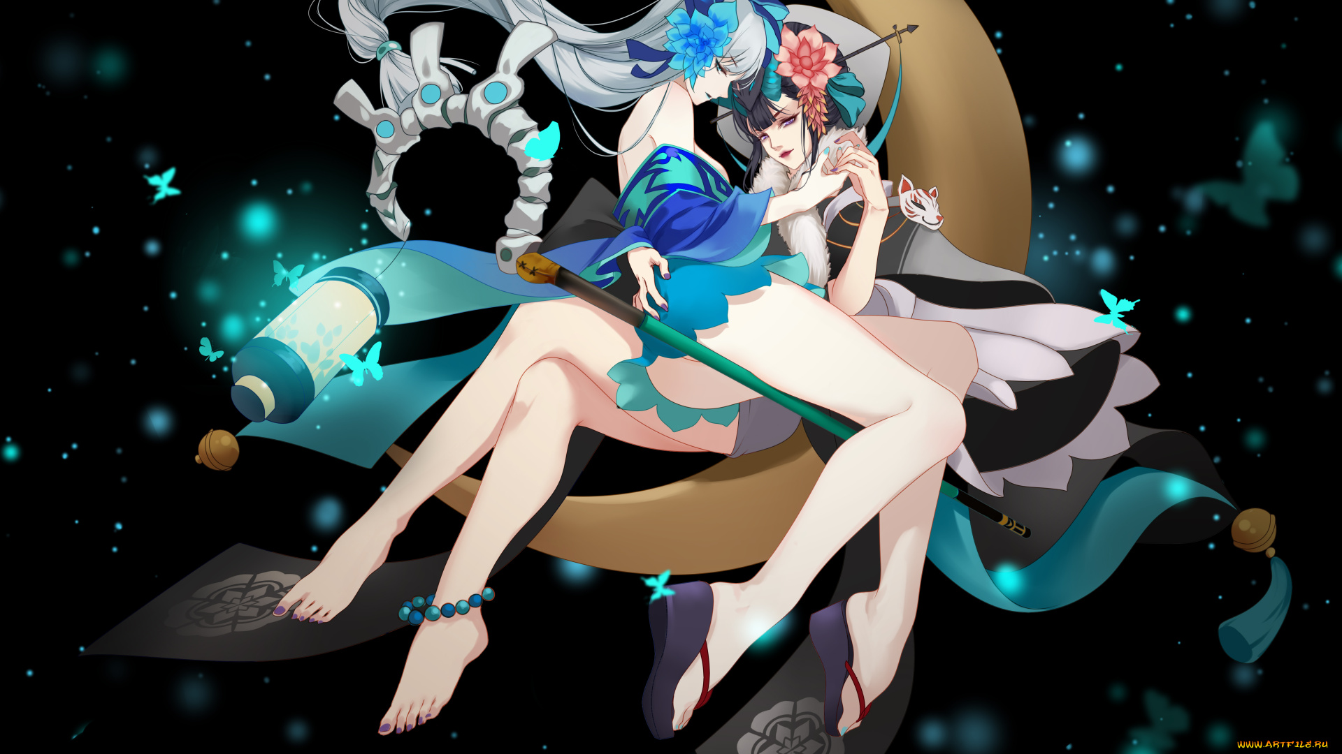 аниме, onmyouji, yanmo, aoandon