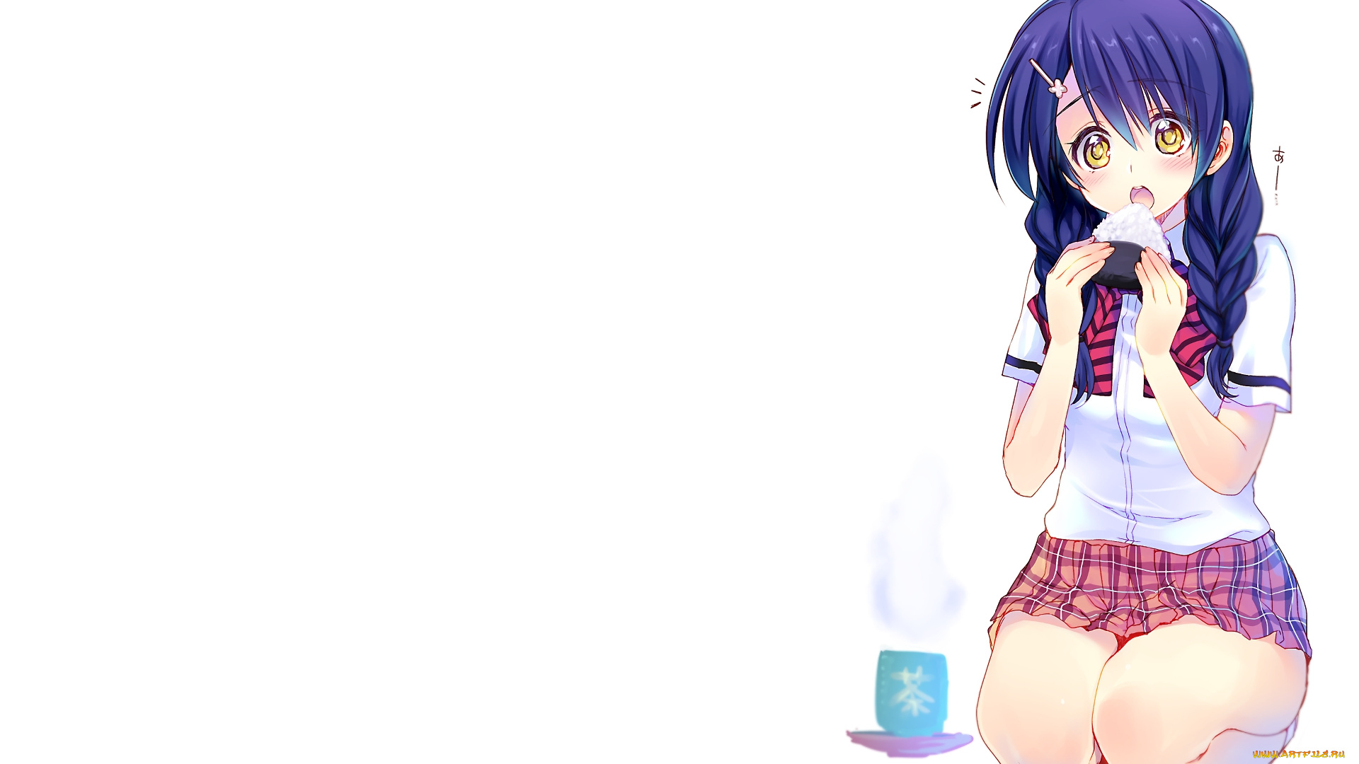 аниме, shokugeki, no, soma, девушка, взгляд, фон