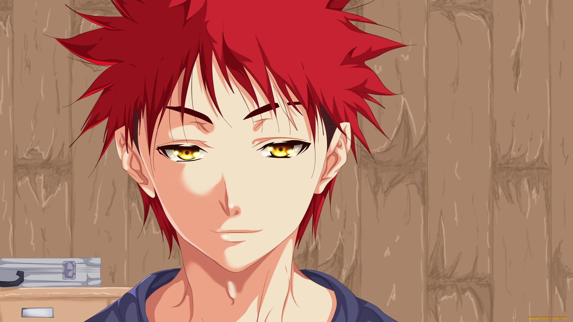 аниме, shokugeki, no, soma, парень, взгляд, фон