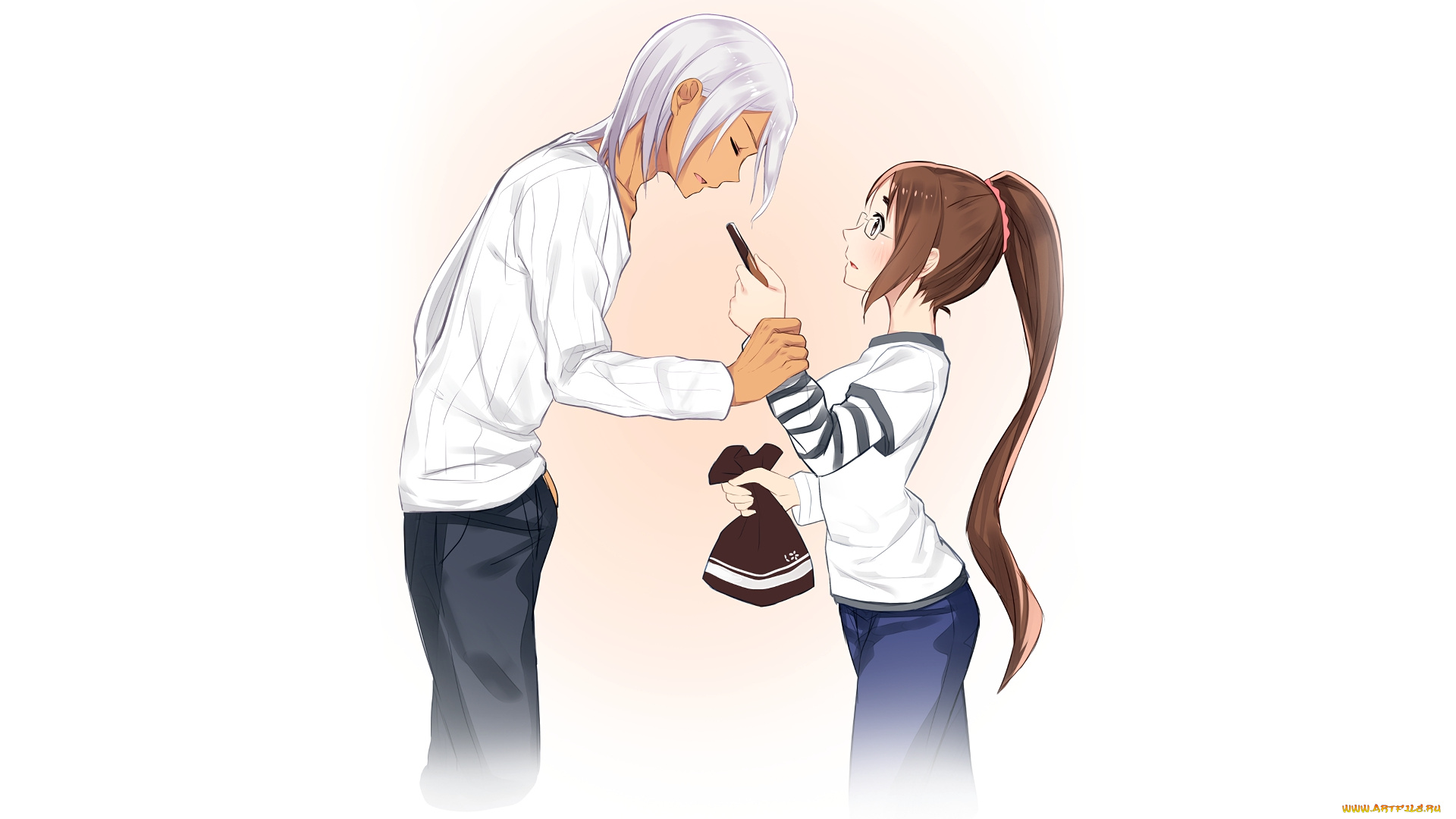 аниме, shokugeki, no, soma, взгляд, девушка, фон, парень