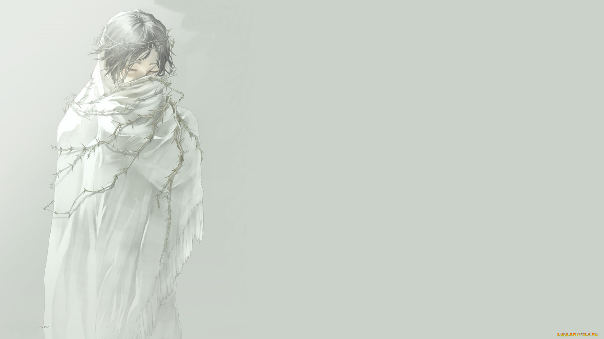 аниме, unknown, , другое, парень, накидка