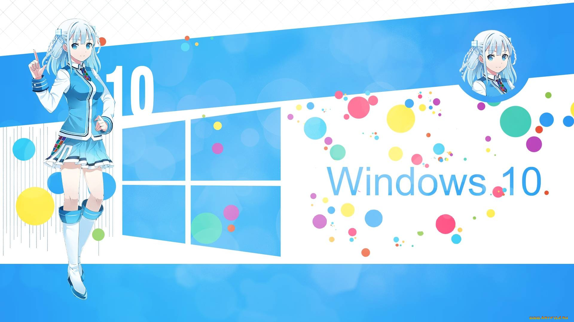 компьютеры, windows, , 10, логотип, фон