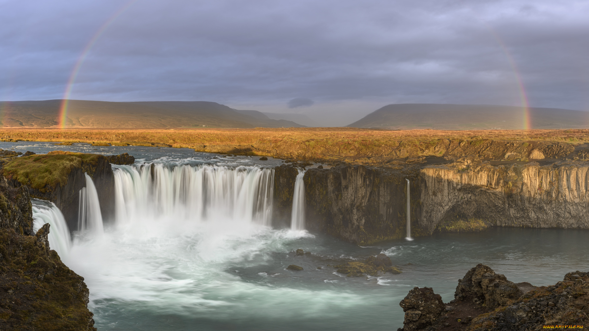 природа, водопады, поток