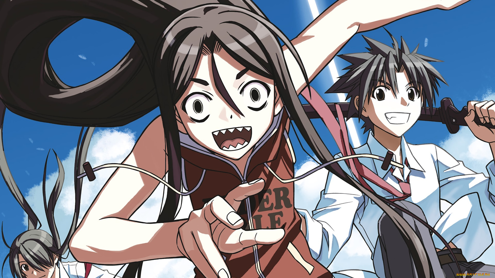 uq, holder, аниме, фон, взгляд, парень