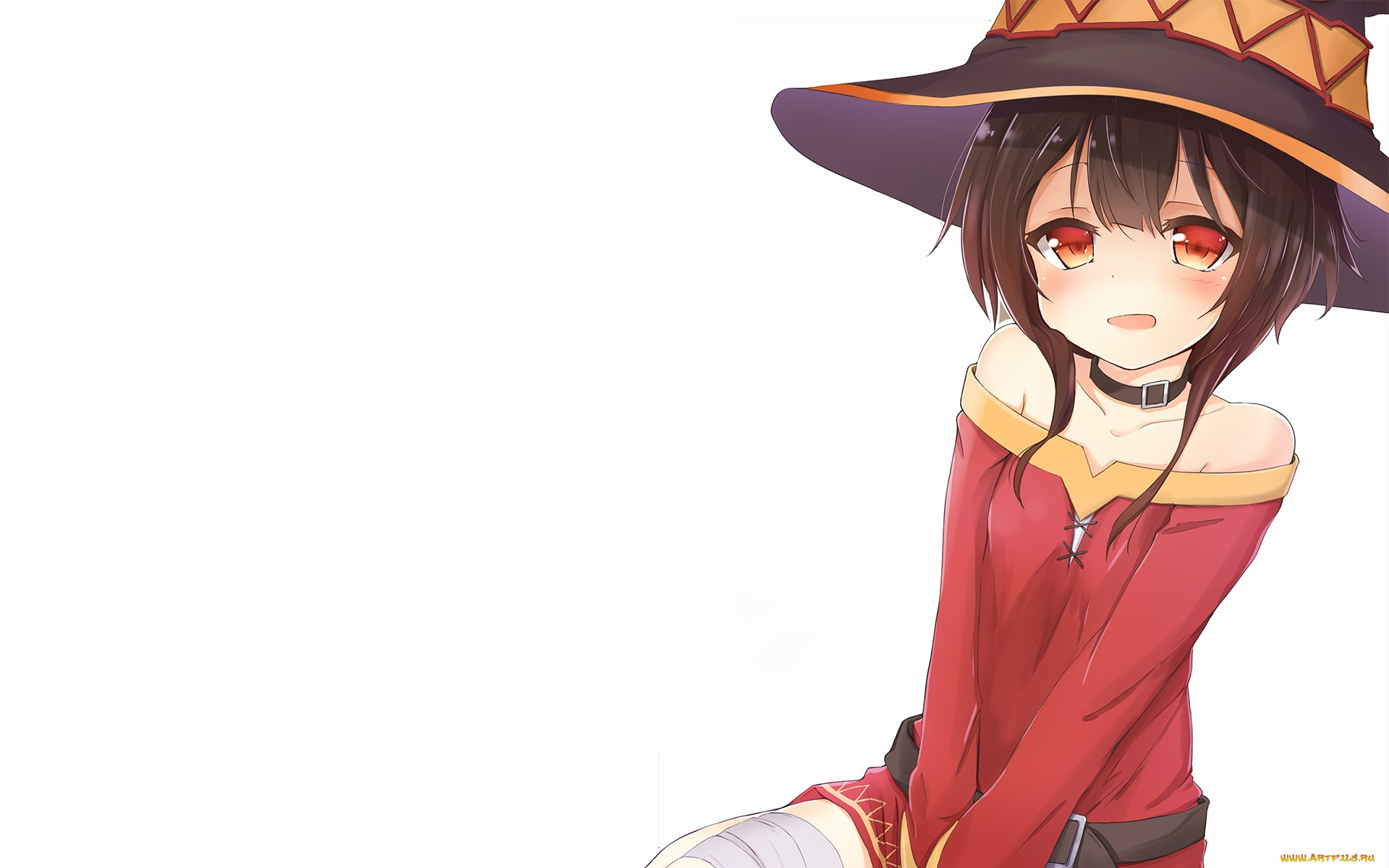 аниме, kono, subarashii, sekai, ni, shukufuku, wo, девушка, взгляд, фон