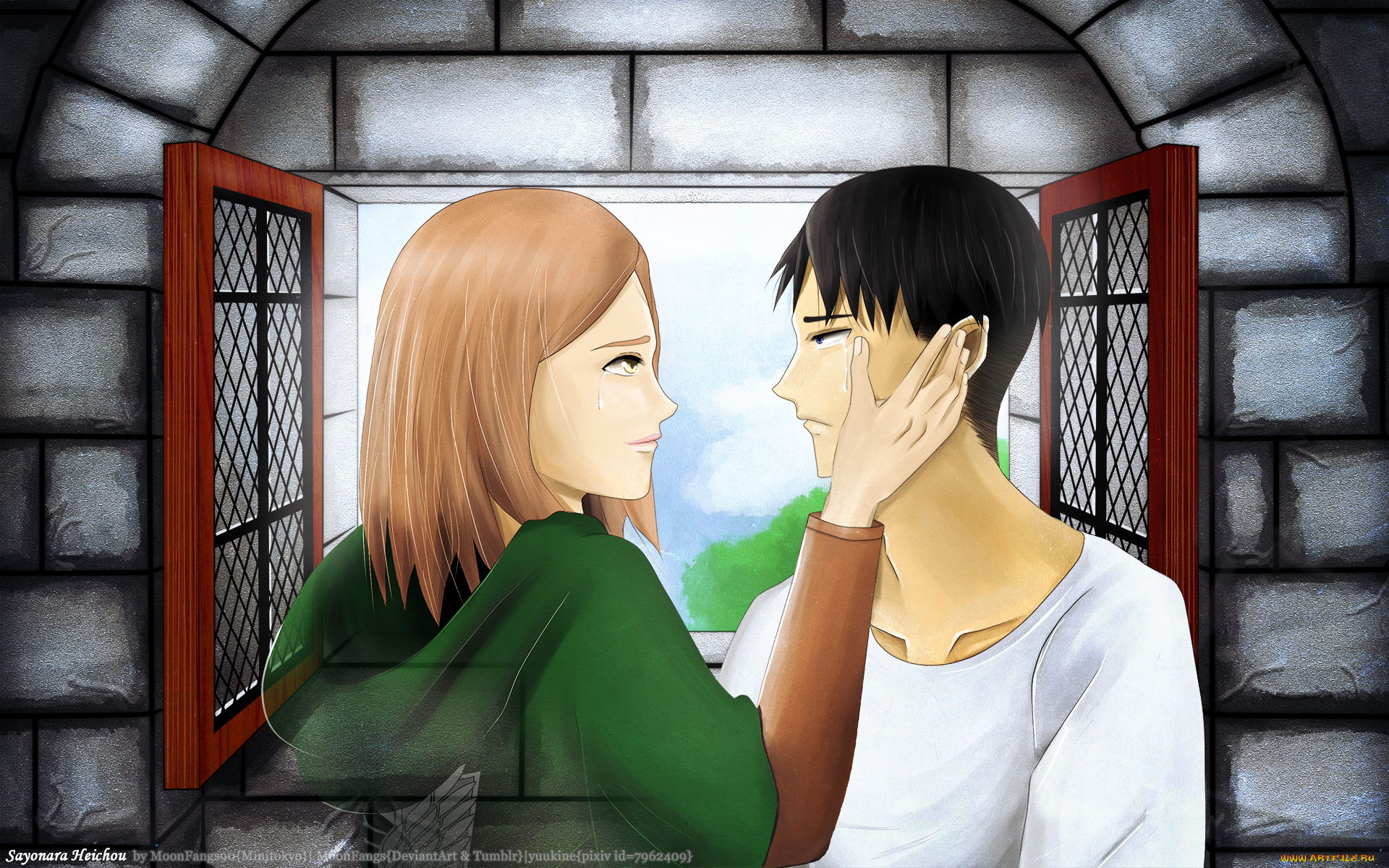 аниме, shingeki, no, kyojin, девушка, леви