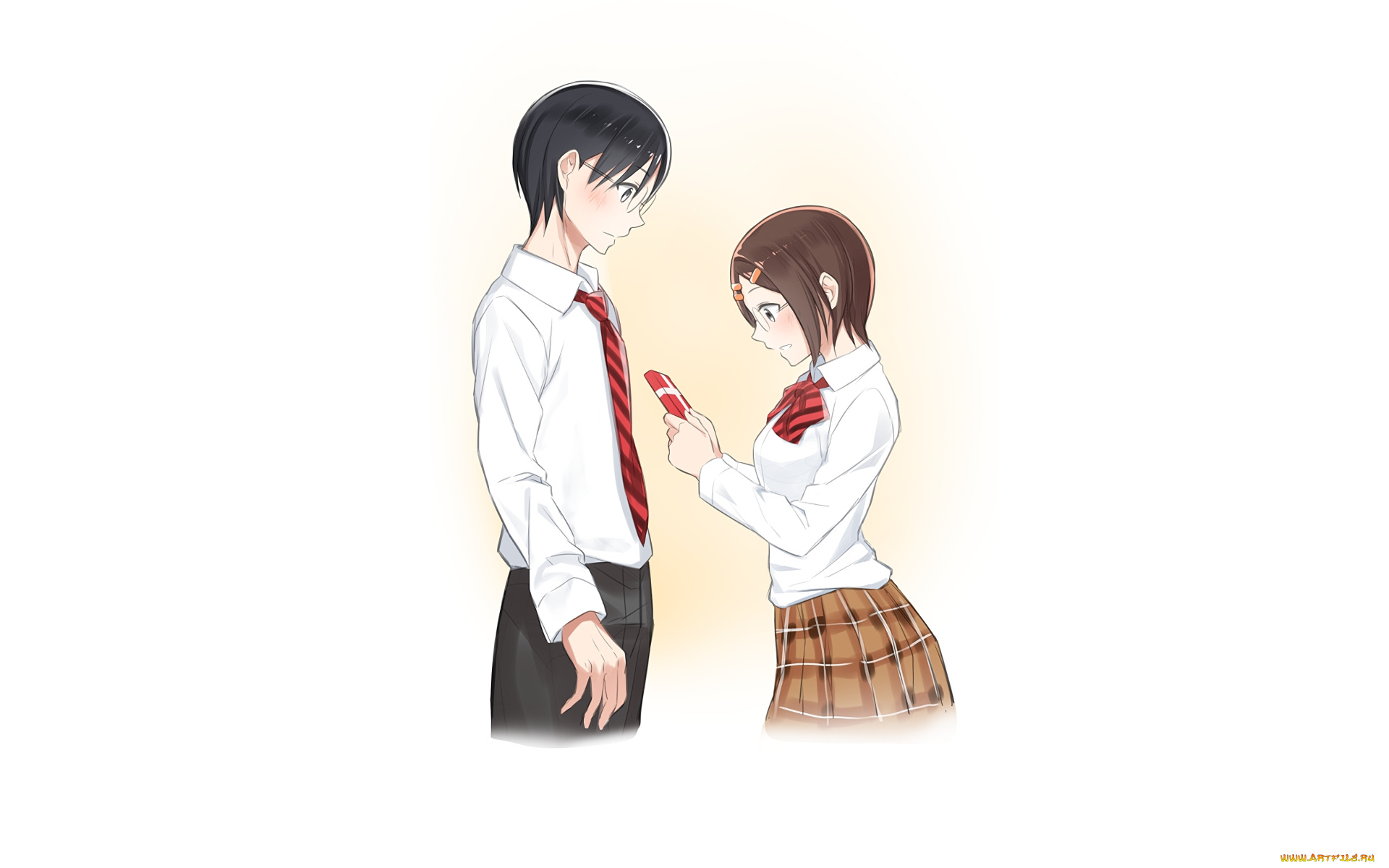 аниме, shokugeki, no, soma, парень, фон, взгляд, девушка