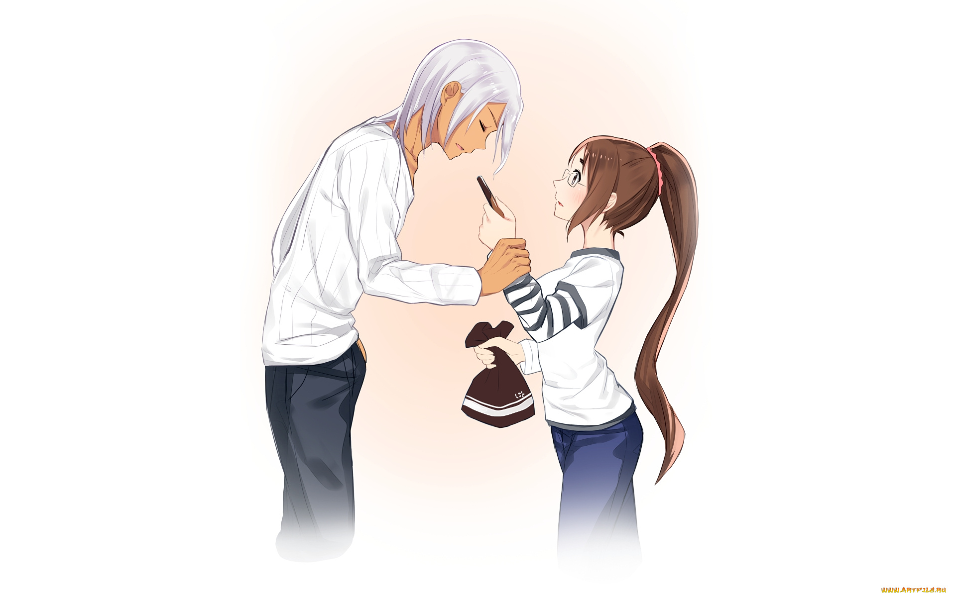 аниме, shokugeki, no, soma, взгляд, девушка, фон, парень