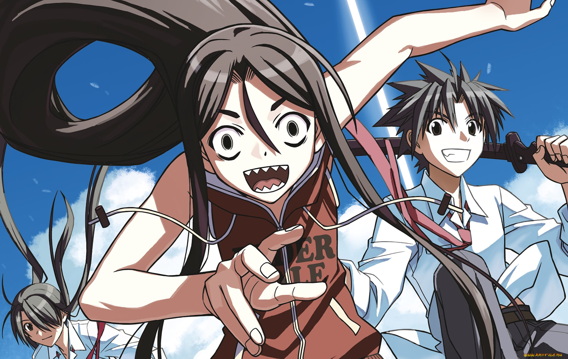 uq, holder, аниме, фон, взгляд, парень