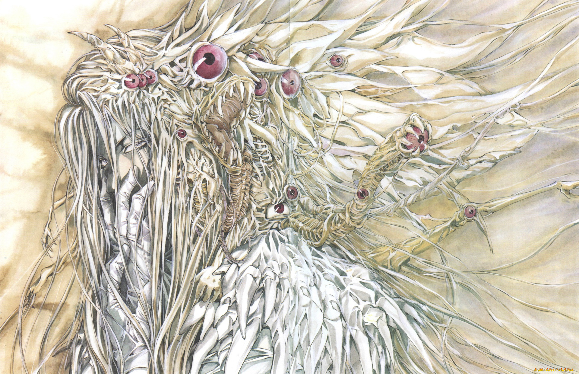 аниме, angel, sanctuary, монстр