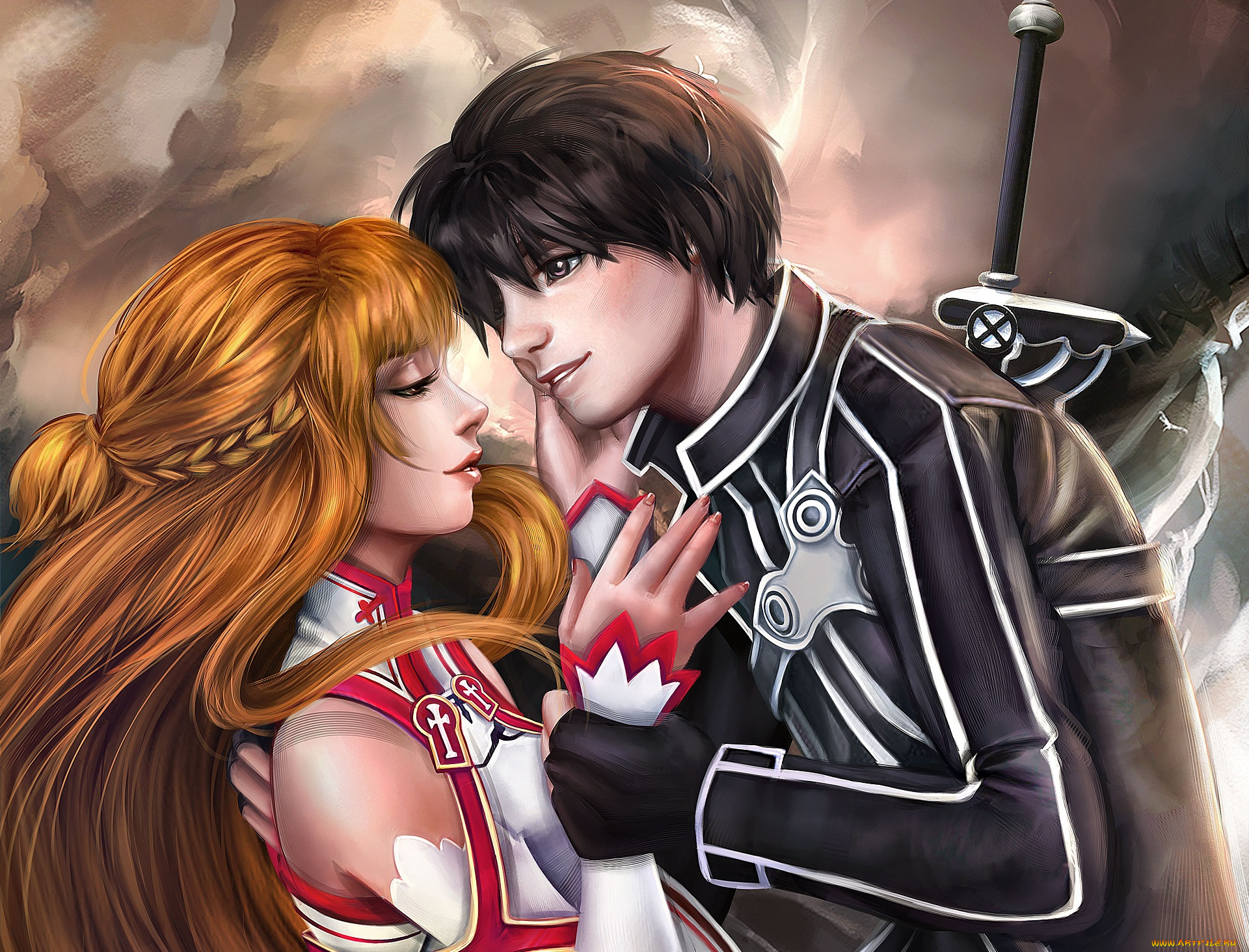 аниме, sword, art, online, арт, асуна, карито