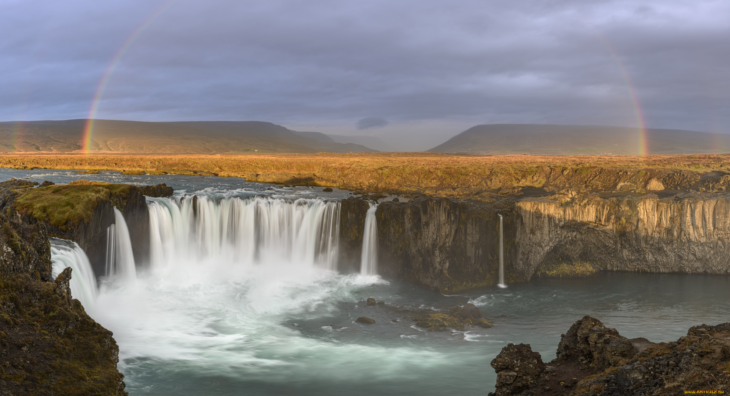 природа, водопады, поток