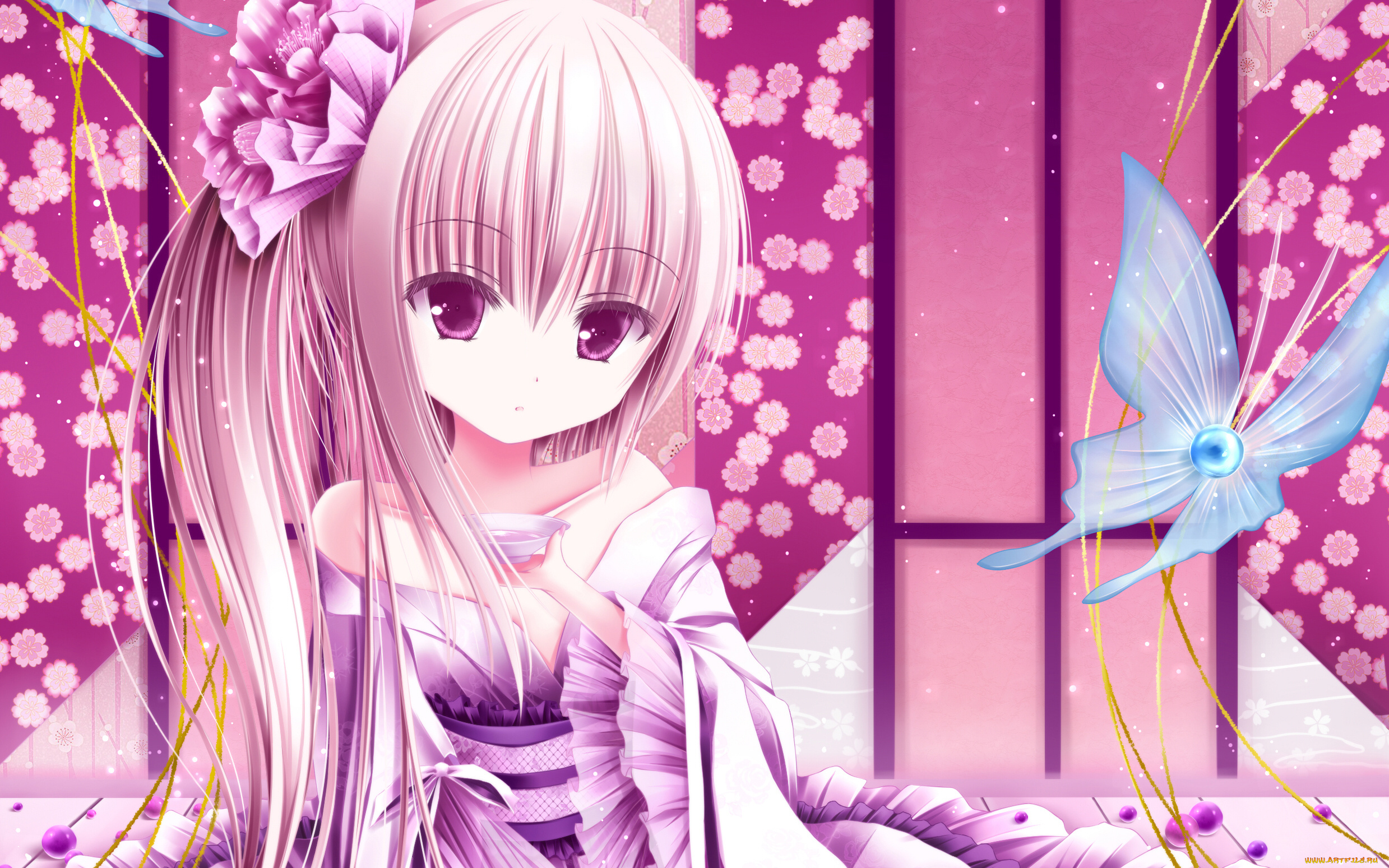 аниме, tinkerbell, , artbook, взгляд, девушка, фон