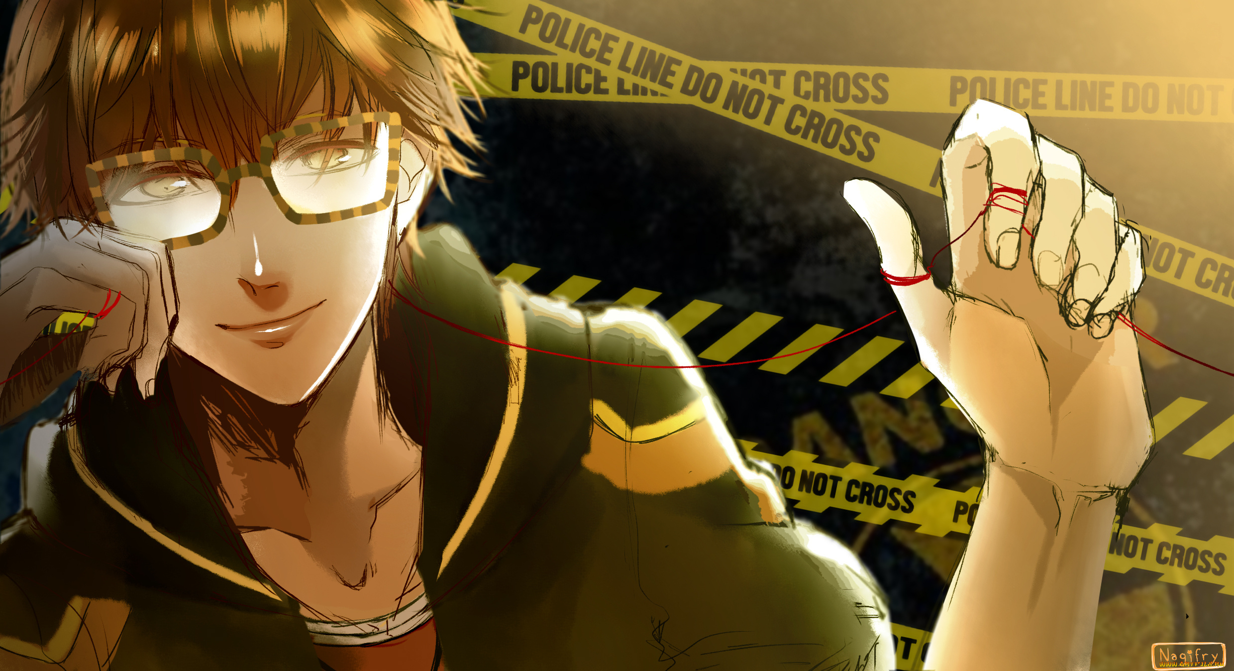 аниме, mystic, messenger, парень