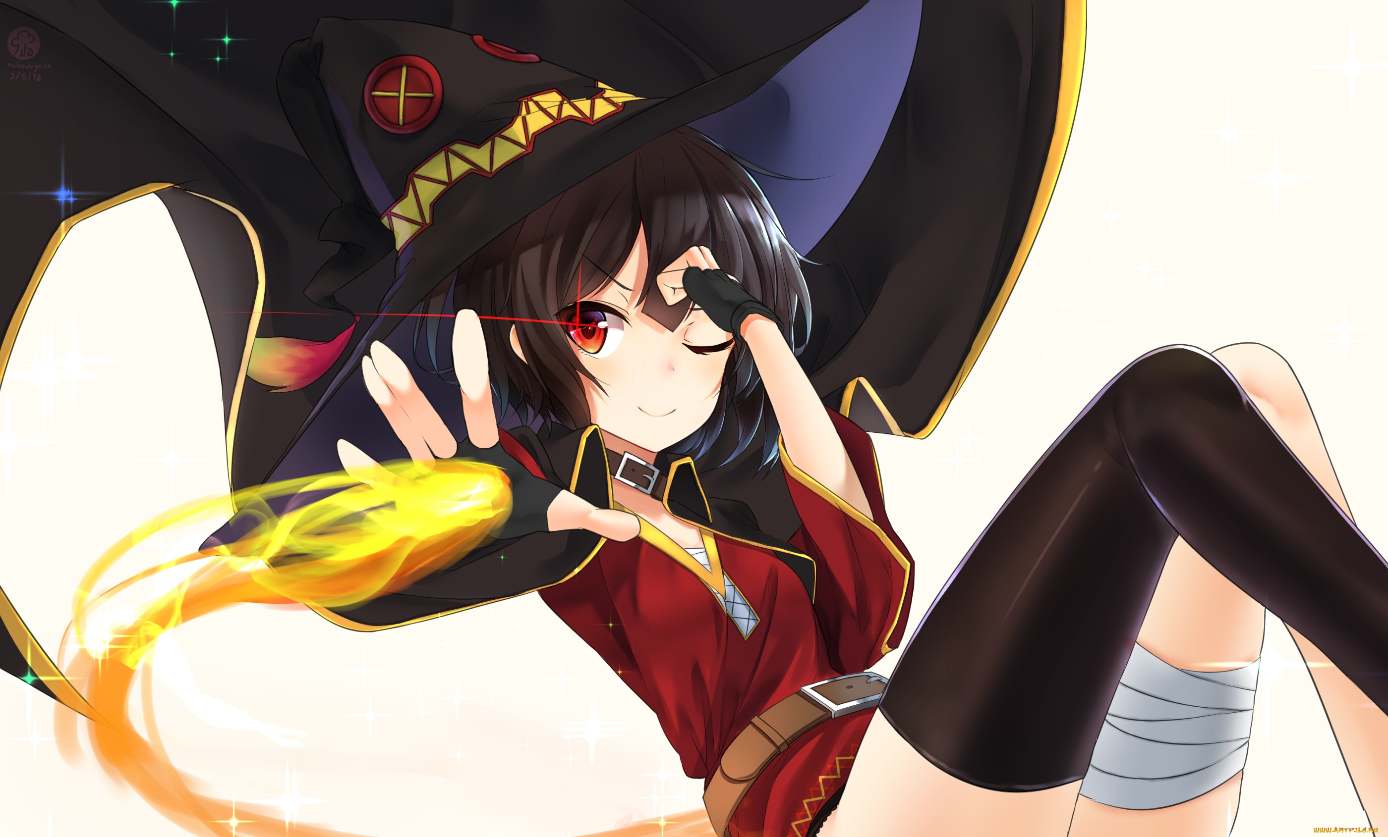 аниме, kono, subarashii, sekai, ni, shukufuku, wo, девушка, взгляд, фон