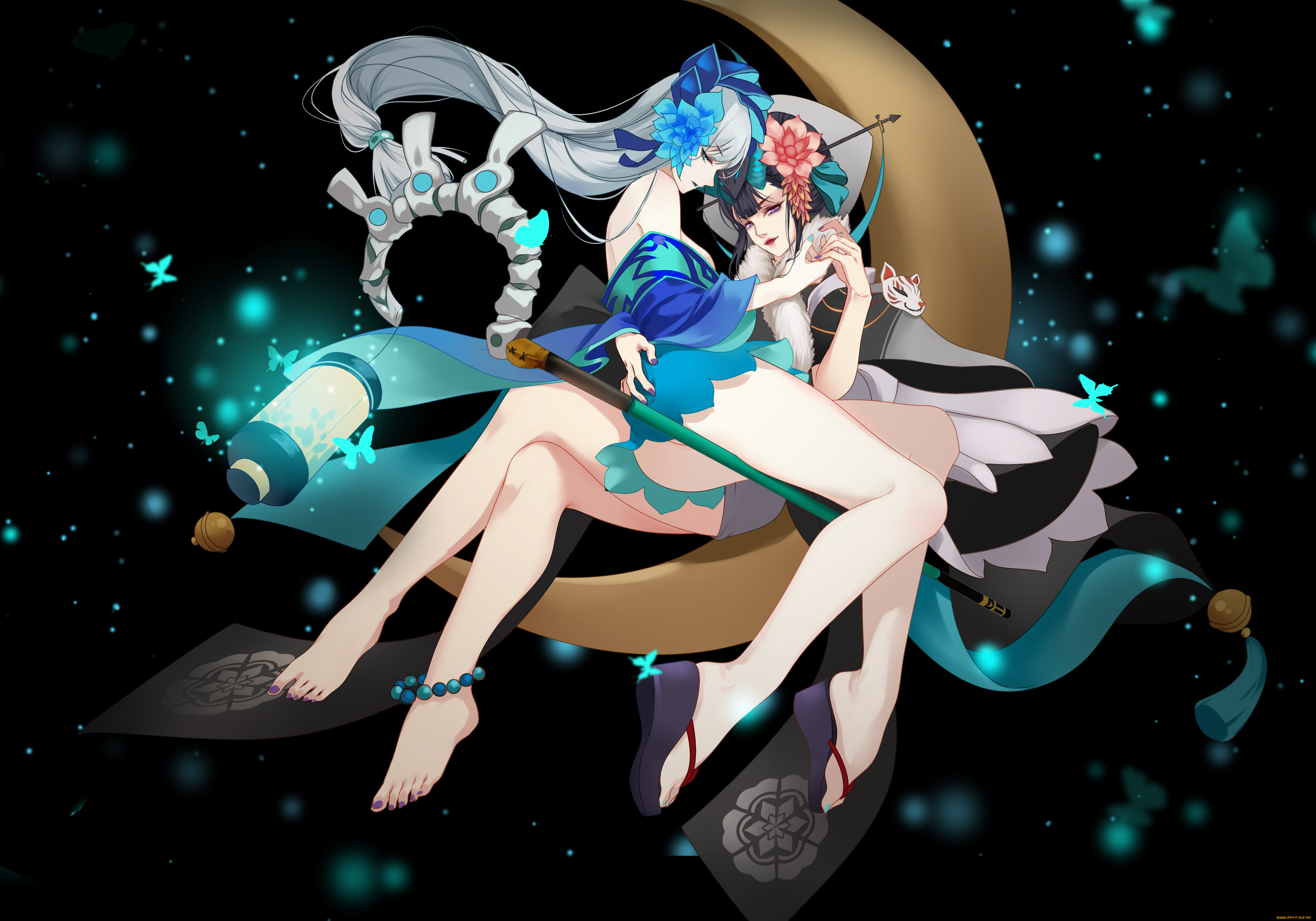 аниме, onmyouji, yanmo, aoandon