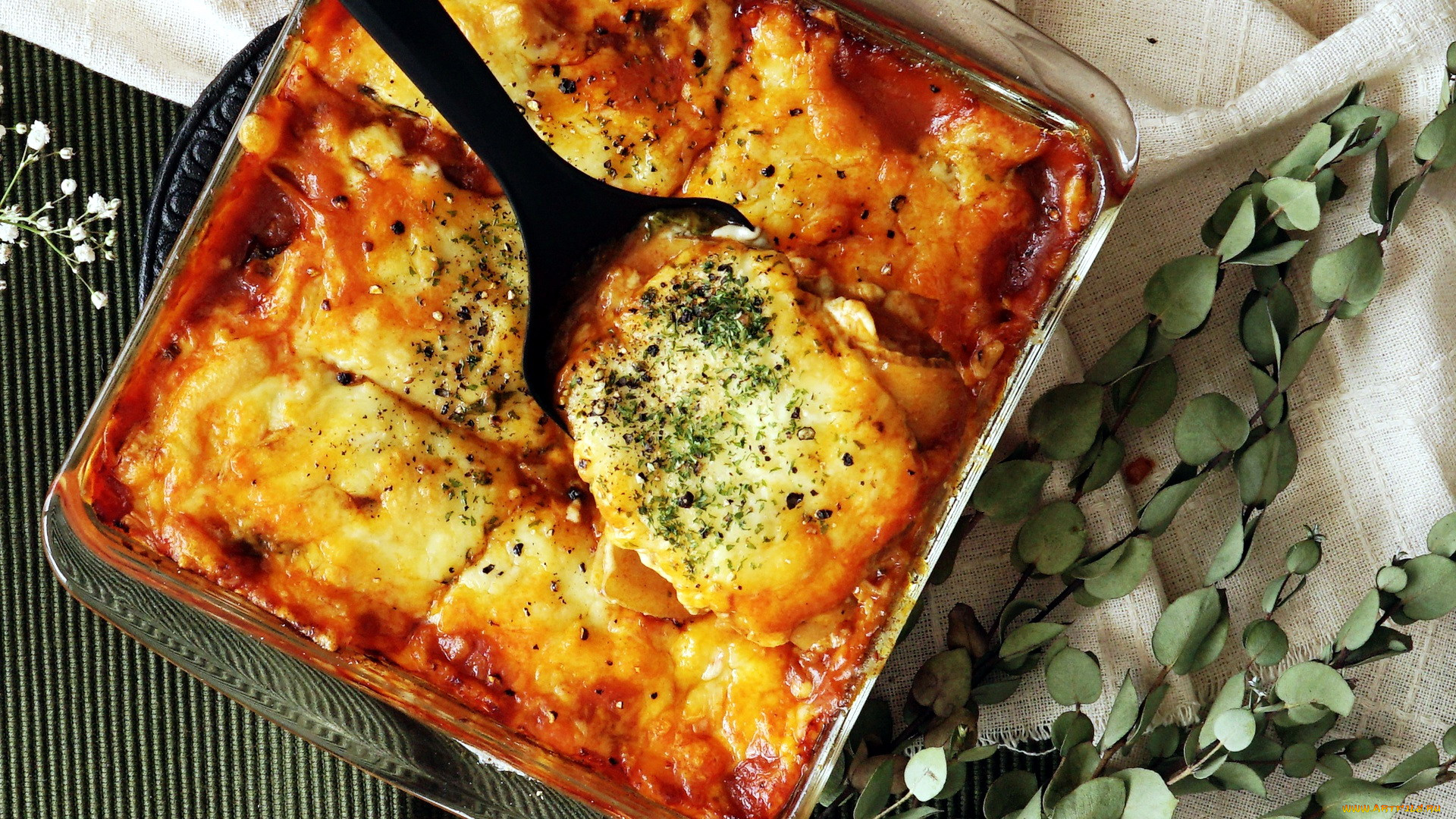 еда, вторые, блюда, лазанья