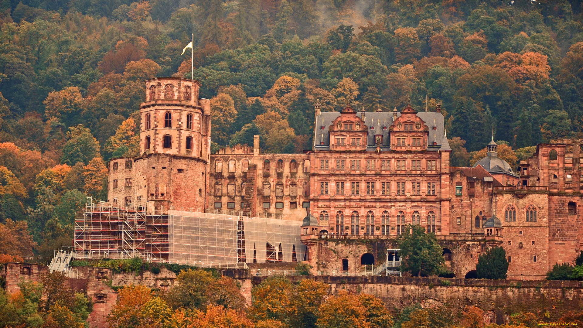 города, гейдельберг, , германия, башня