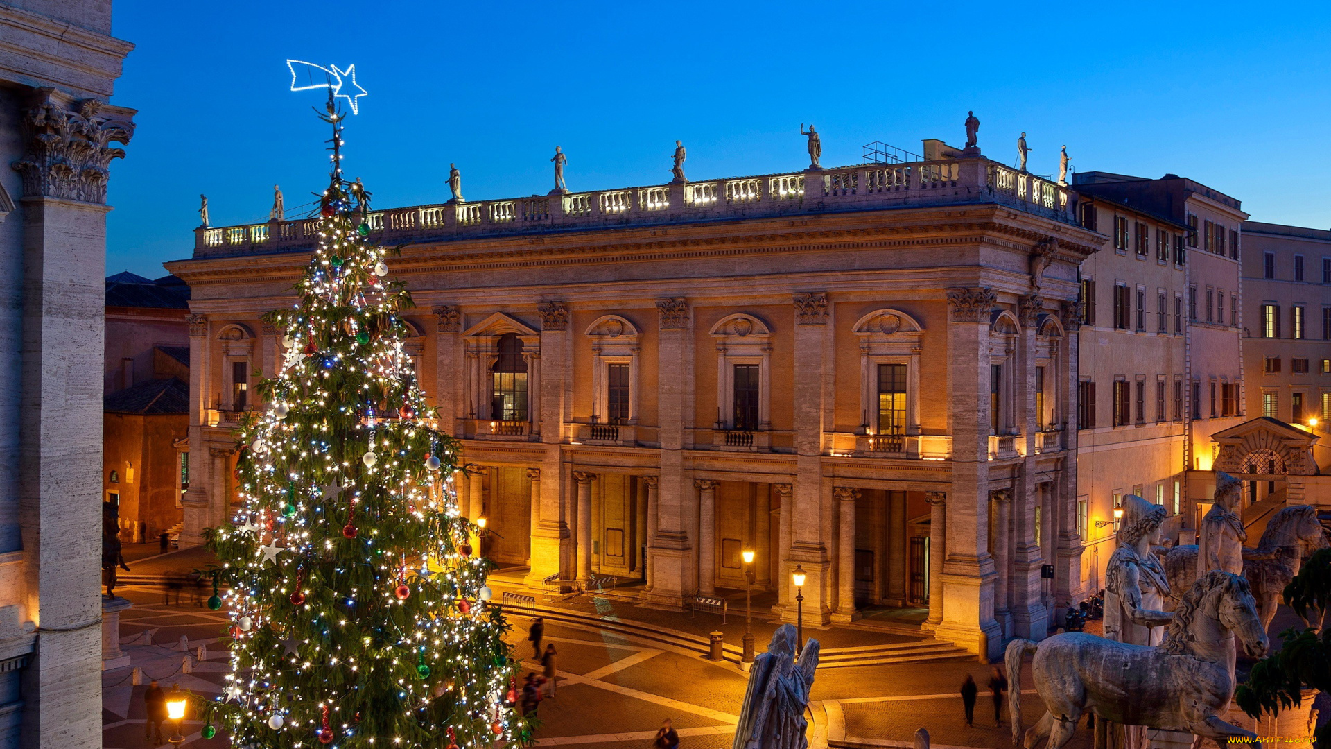 города, рим, , ватикан, , италия, праздник, памятник, елка