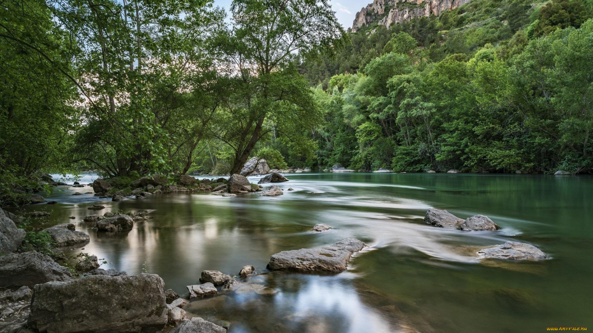 природа, реки, озера, вода, река, камни