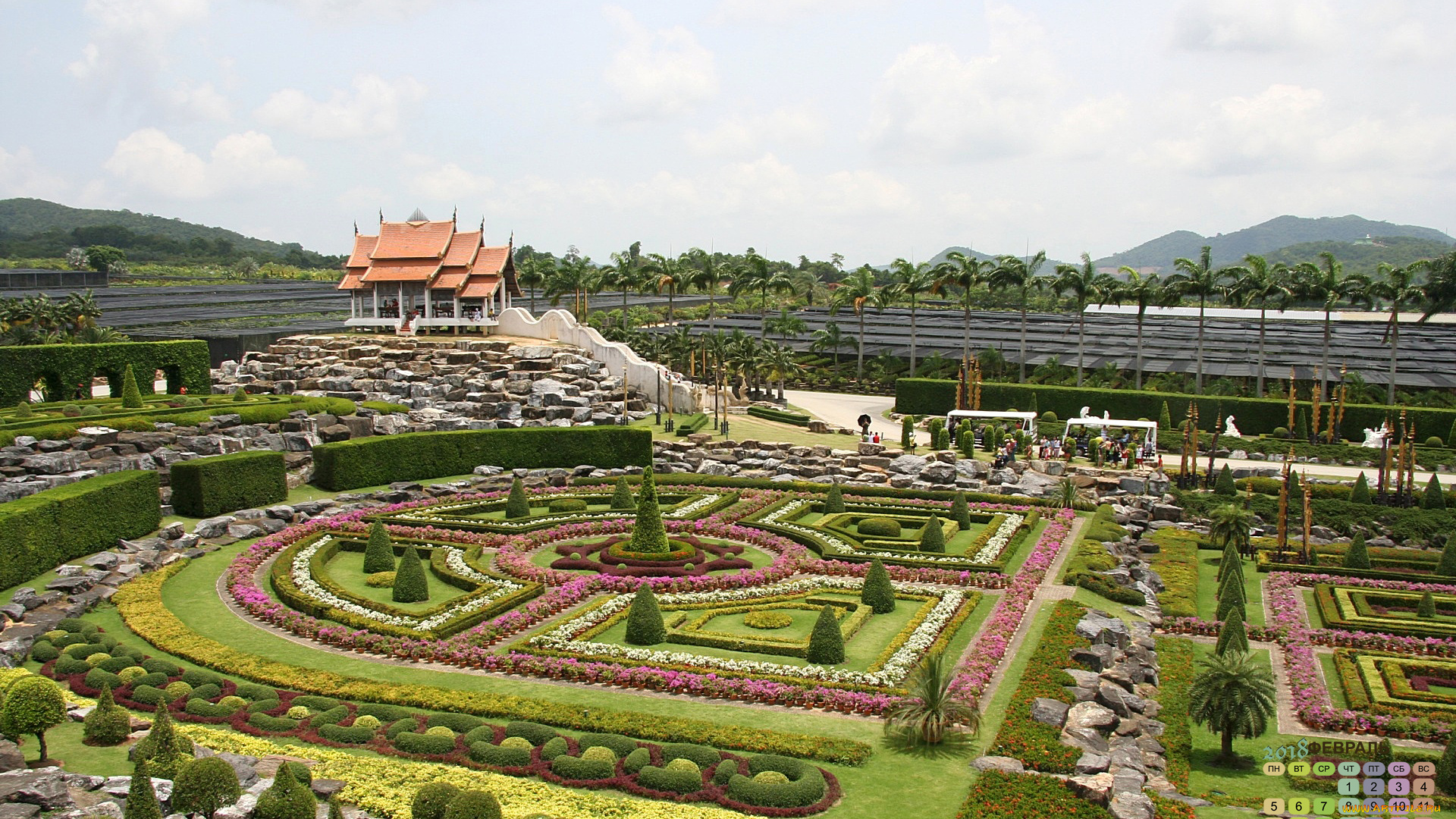 таиланд, календари, природа, растения, дом, парк, 2018