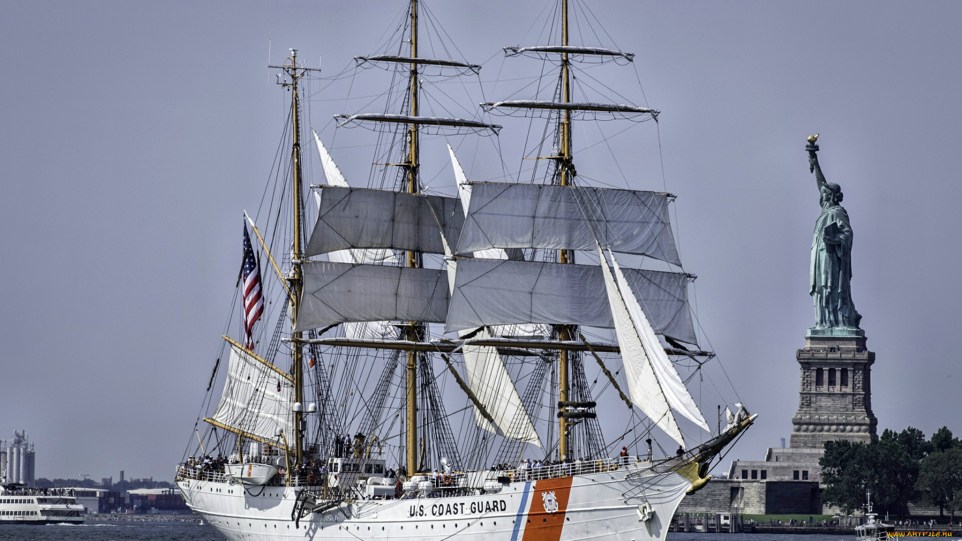 uscgc, eagle, корабли, парусники, паруса, мачты